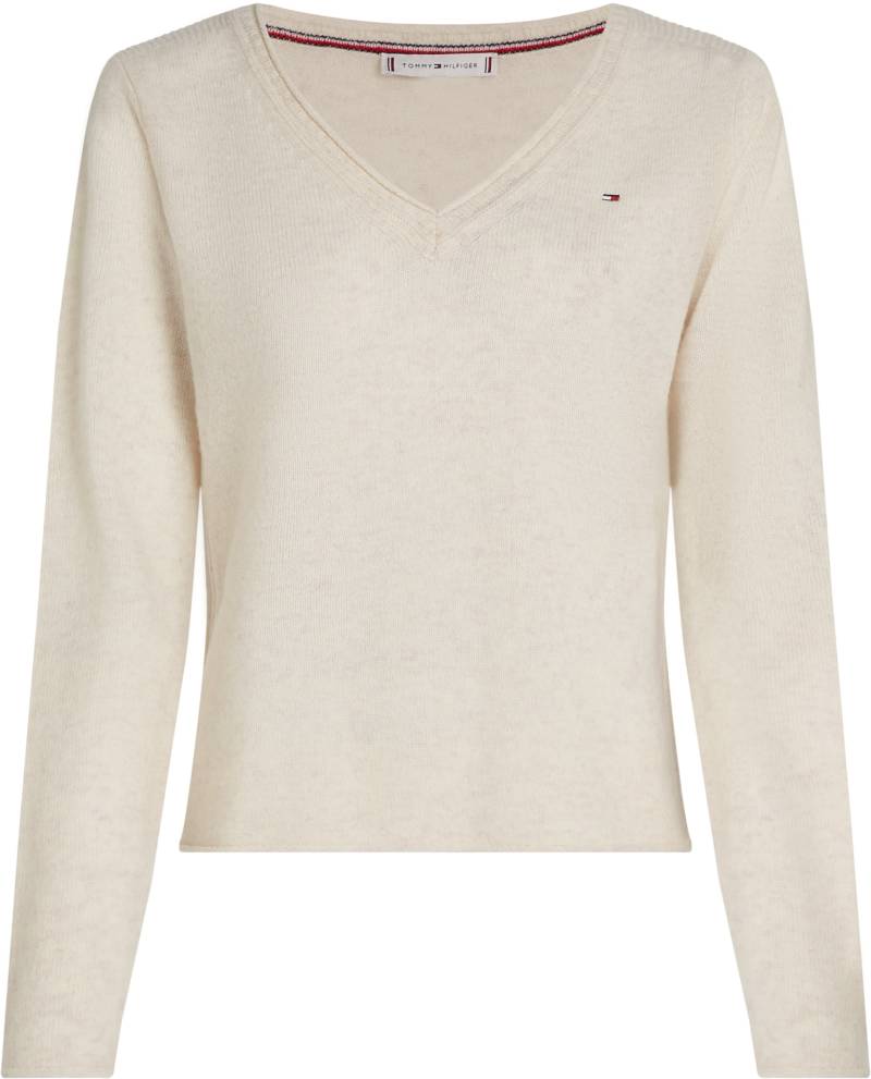 Tommy Hilfiger Strickpullover »SOFT WOOL V-NK SWEATER«, mit V-Ausschnitt aus 100% Wolle von TOMMY HILFIGER