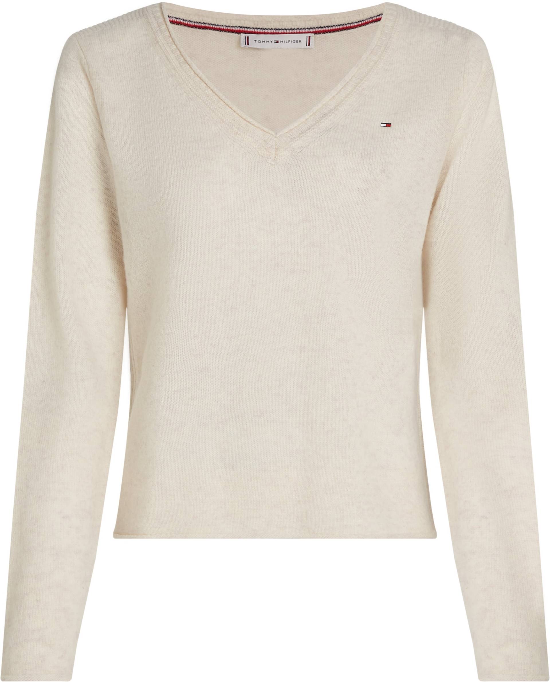 Tommy Hilfiger Strickpullover »SOFT WOOL V-NK SWEATER«, mit V-Ausschnitt aus 100% Wolle von TOMMY HILFIGER