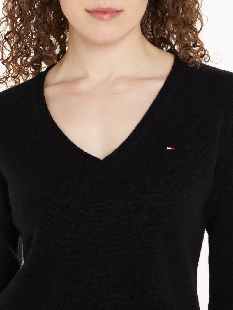 Tommy Hilfiger Strickpullover »SOFT WOOL V-NK SWEATER«, mit V-Ausschnitt aus 100% Wolle von TOMMY HILFIGER