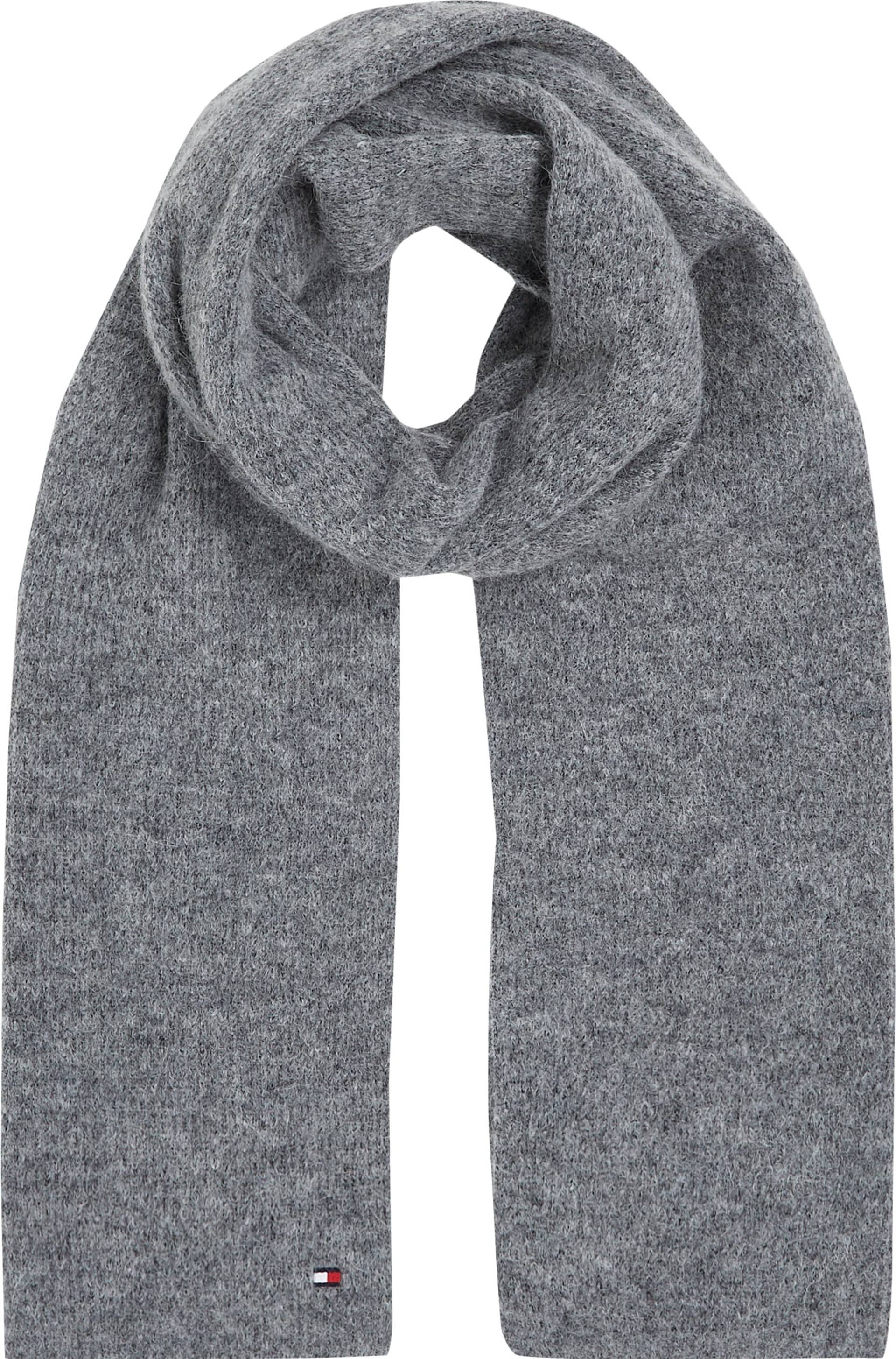 Tommy Hilfiger Strickschal »ESSENTIAL FLAG FUZZY SCARF«, mit Logostickerei von TOMMY HILFIGER