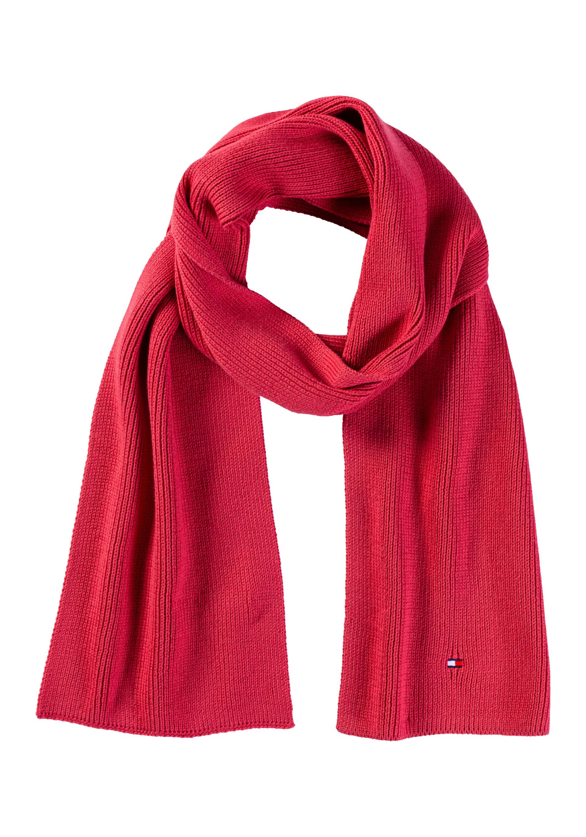 Tommy Hilfiger Strickschal »SMALL FLAG SCARF«, mit Logostickerei von TOMMY HILFIGER