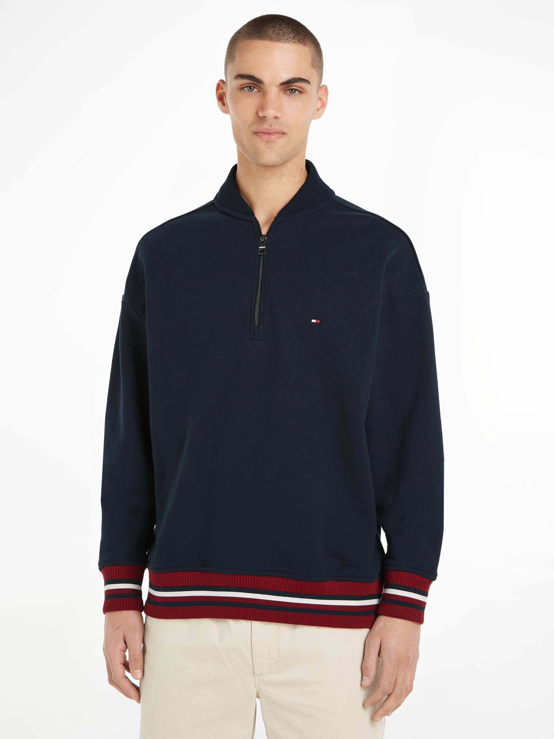 Tommy Hilfiger Sweatshirt »BOLD GLOBAL STRIPE HALF ZIP« von TOMMY HILFIGER