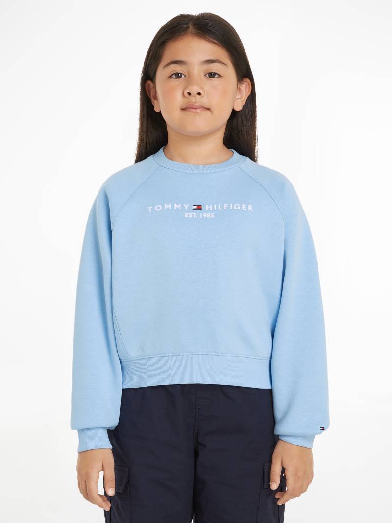 Tommy Hilfiger Sweatshirt »ESSENTIAL EMBROIDERED FLEECE CN«, Kinder bis 16 Jahre mit Logoprägung von TOMMY HILFIGER