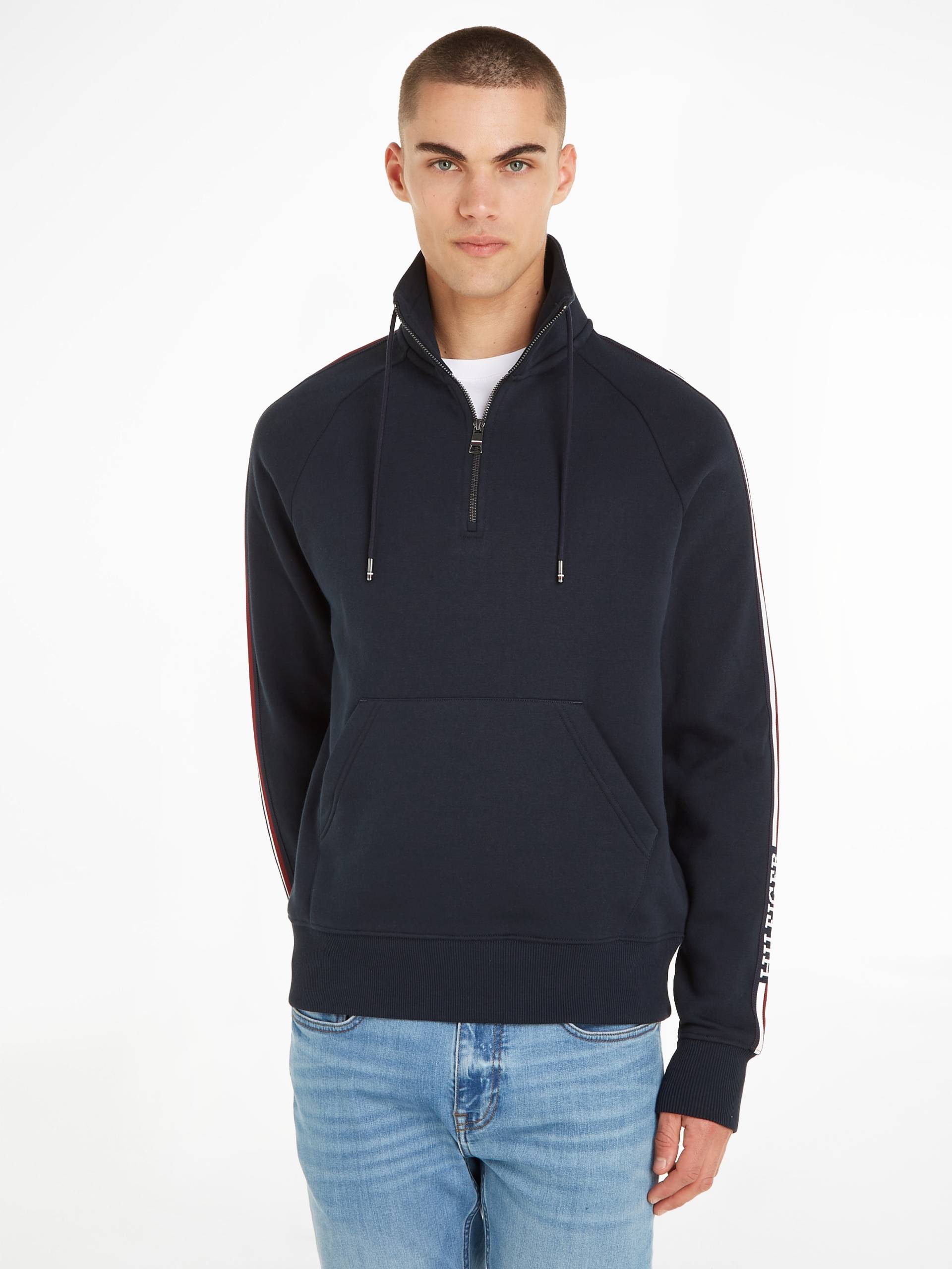 Tommy Hilfiger Sweatshirt »GLOBAL STRIPE 1/4 ZIP«, mit Reissverschluss von TOMMY HILFIGER