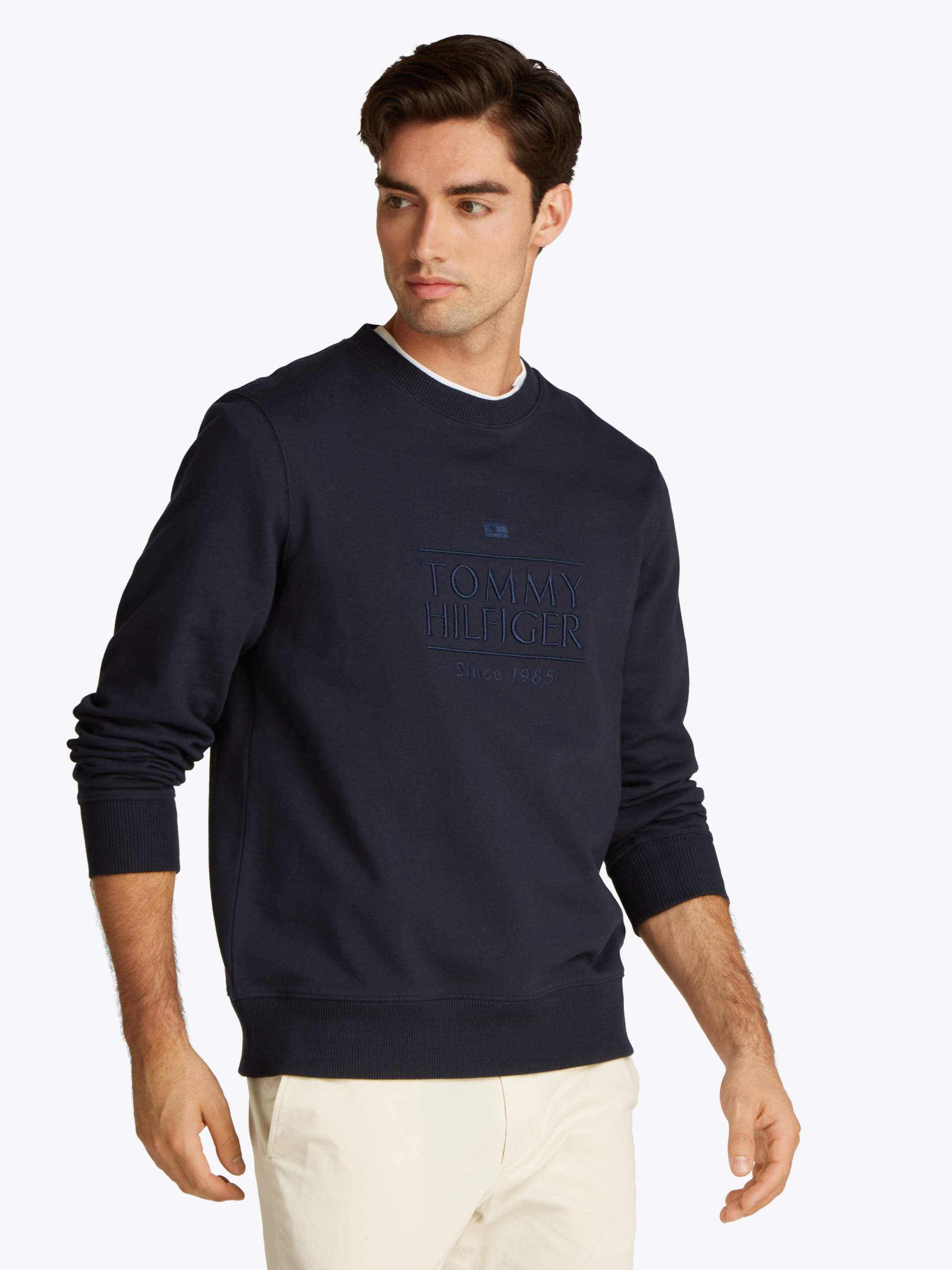 Tommy Hilfiger Sweatshirt »HILFIGER EMBRO LOGO SWEATSHIRT« von TOMMY HILFIGER