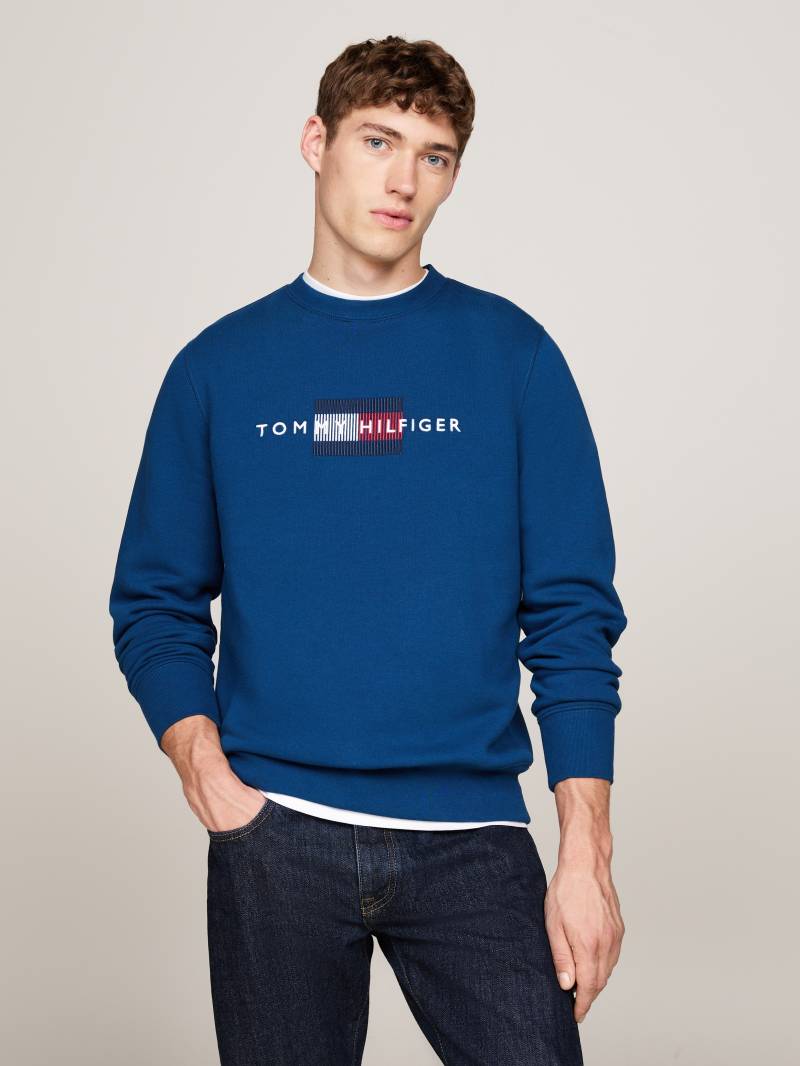 Tommy Hilfiger Sweatshirt »HILFIGER FLAG EMBRO SWEATSHIRT«, mehrfarbige Stickerei auf der Brust von TOMMY HILFIGER