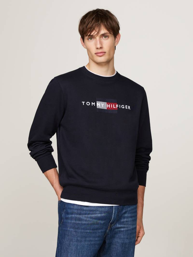 Tommy Hilfiger Sweatshirt »HILFIGER FLAG EMBRO SWEATSHIRT«, mehrfarbige Stickerei auf der Brust von TOMMY HILFIGER