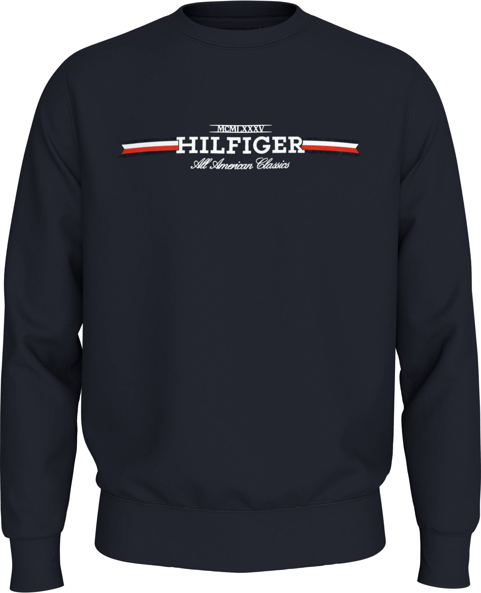 Tommy Hilfiger Sweatshirt »HILFIGER STRIPE SWEATSHIRT«, mit mehrfarbigen Print von TOMMY HILFIGER