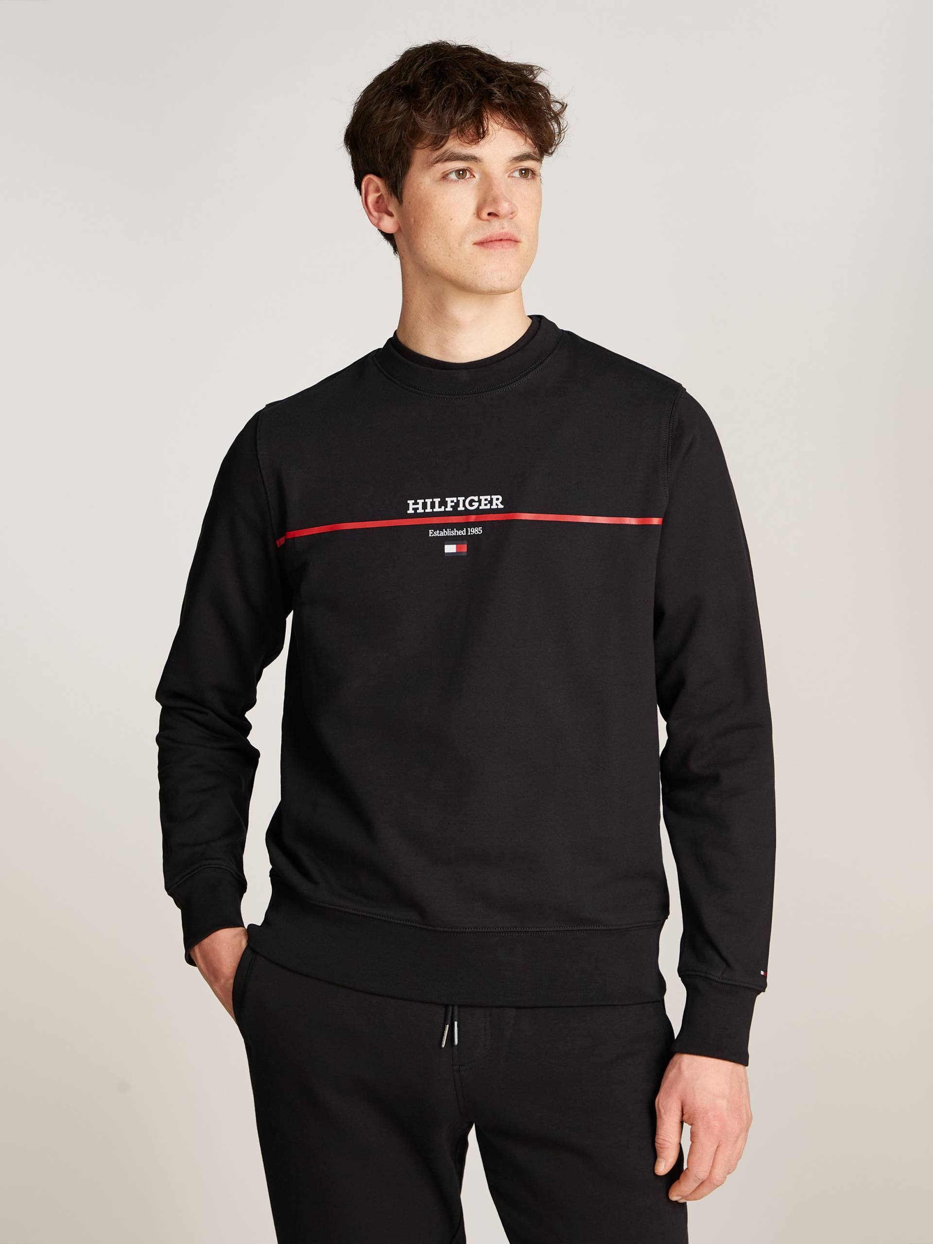 Tommy Hilfiger Sweatshirt »HILFIGER STRIPE TERRY SWEATSHIRT« von TOMMY HILFIGER