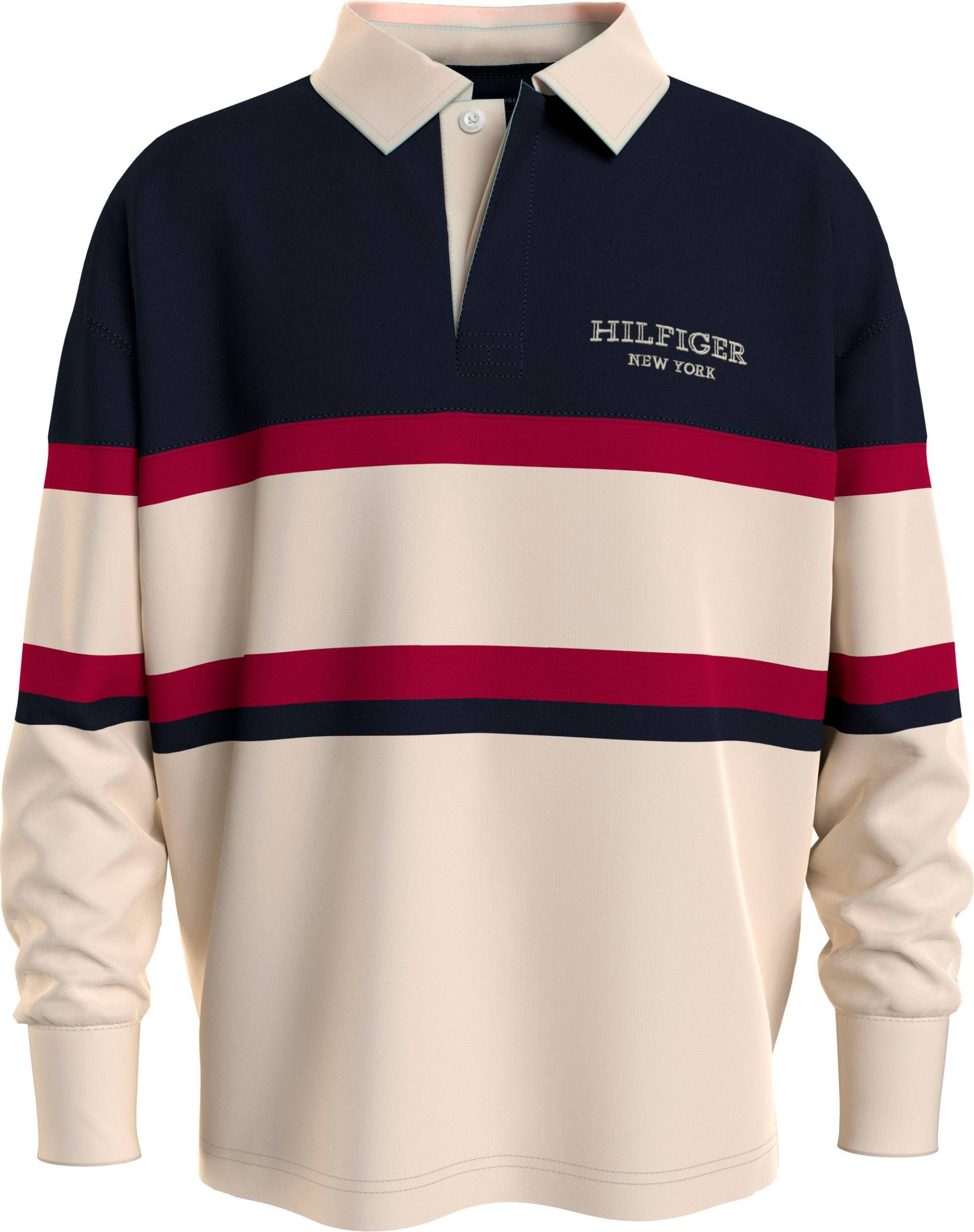 Tommy Hilfiger Sweatshirt »MONOTYPE COLOR BLOCK RUGBY«, mit Knöpfen am Kragen von TOMMY HILFIGER