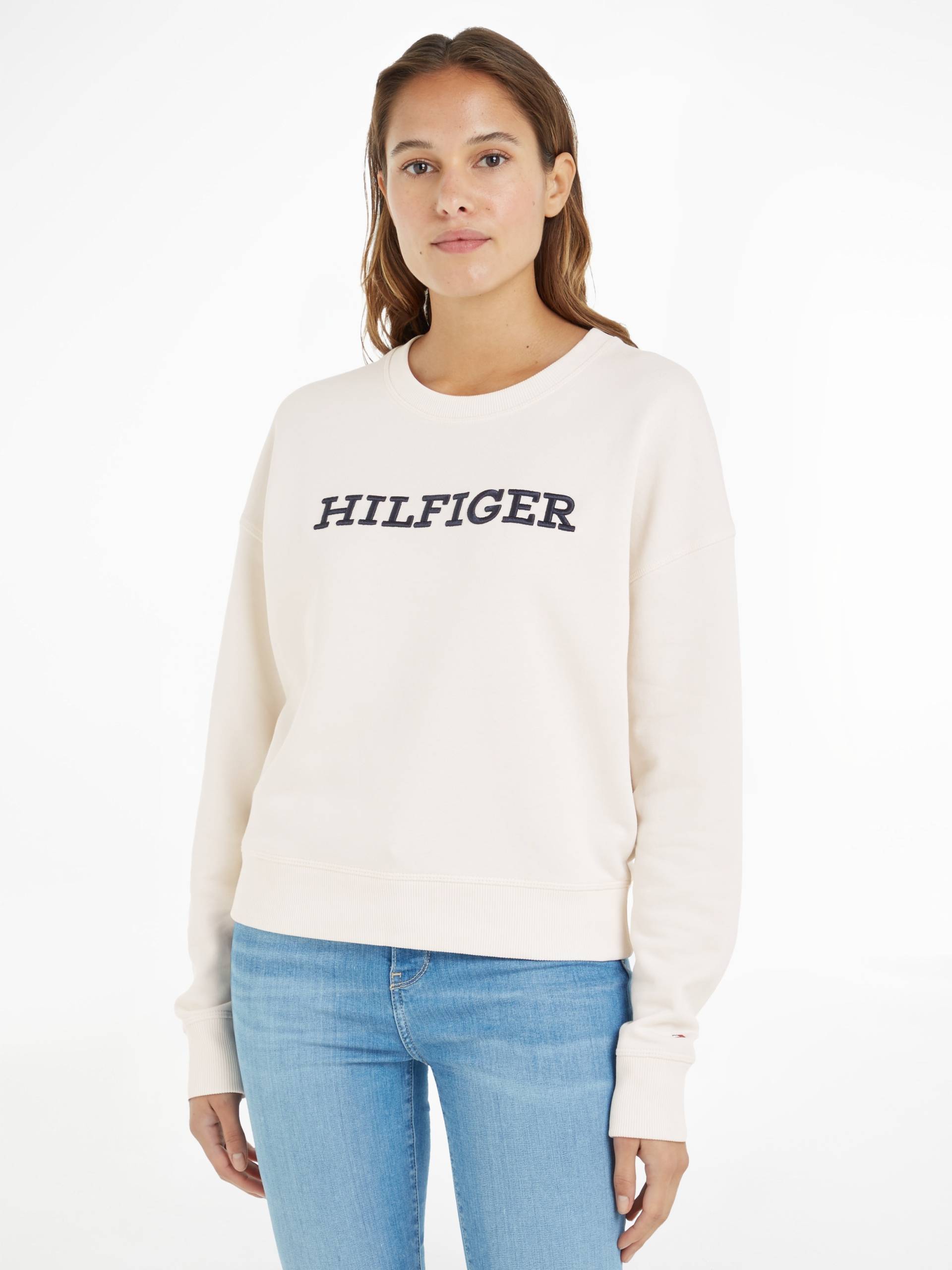 Tommy Hilfiger Sweatshirt »REG MONOTYPE EMB SWEATSHIRT«, mit markanter Hilfiger Logo-Stickerei von TOMMY HILFIGER