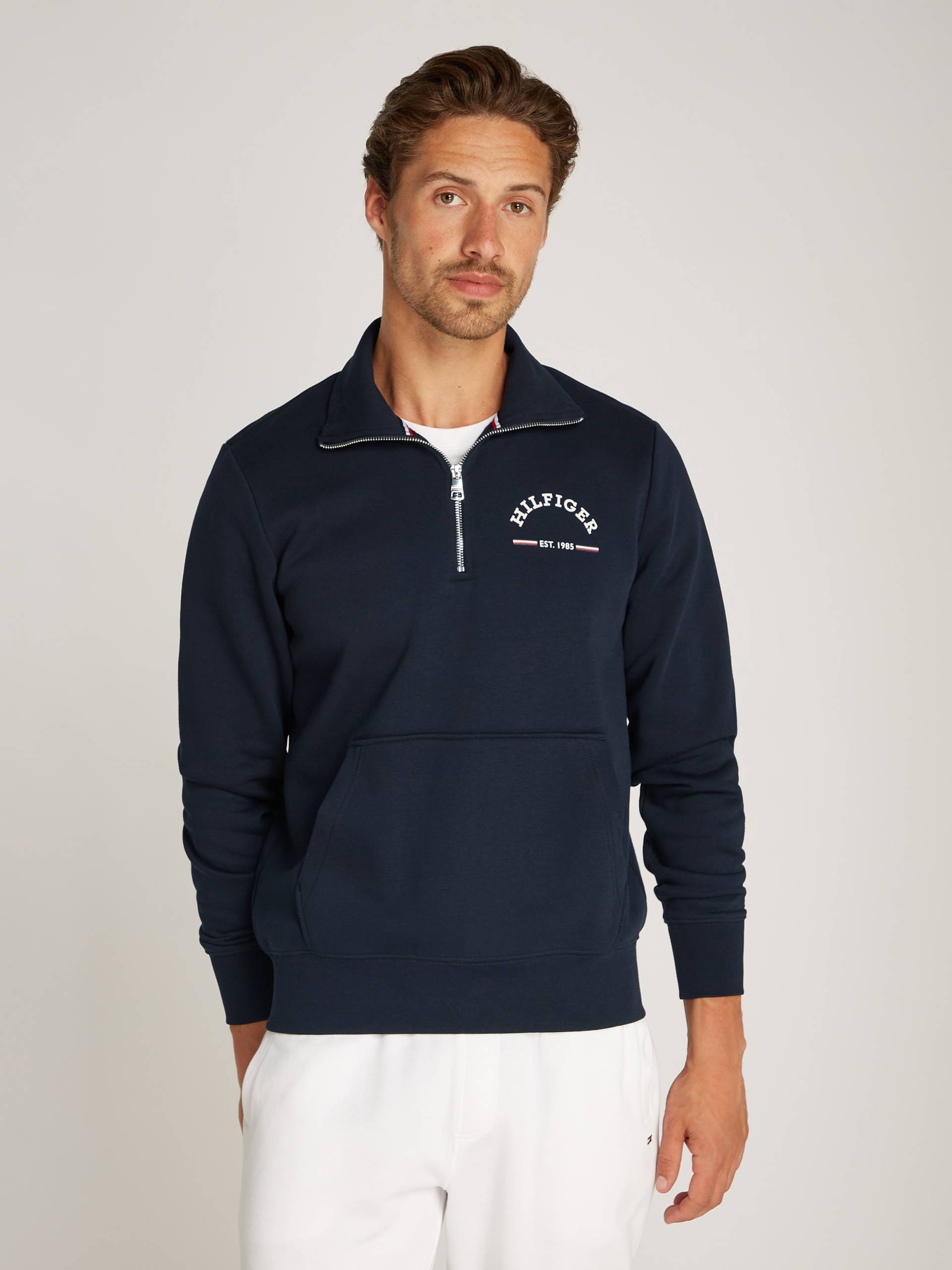 Tommy Hilfiger Sweatshirt »ROUNDALL STAND COLLAR ZIP«, mit Stehkragen und Reissverschluss von TOMMY HILFIGER