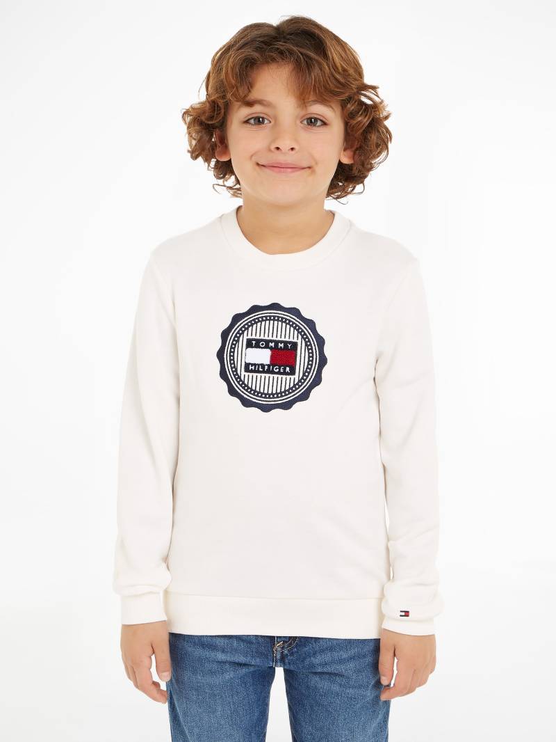 Tommy Hilfiger Sweatshirt »STAMP EMBROIDERY REG SWEATSHIRT«, Kinder bis 16 Jahre mit Logopatch von TOMMY HILFIGER