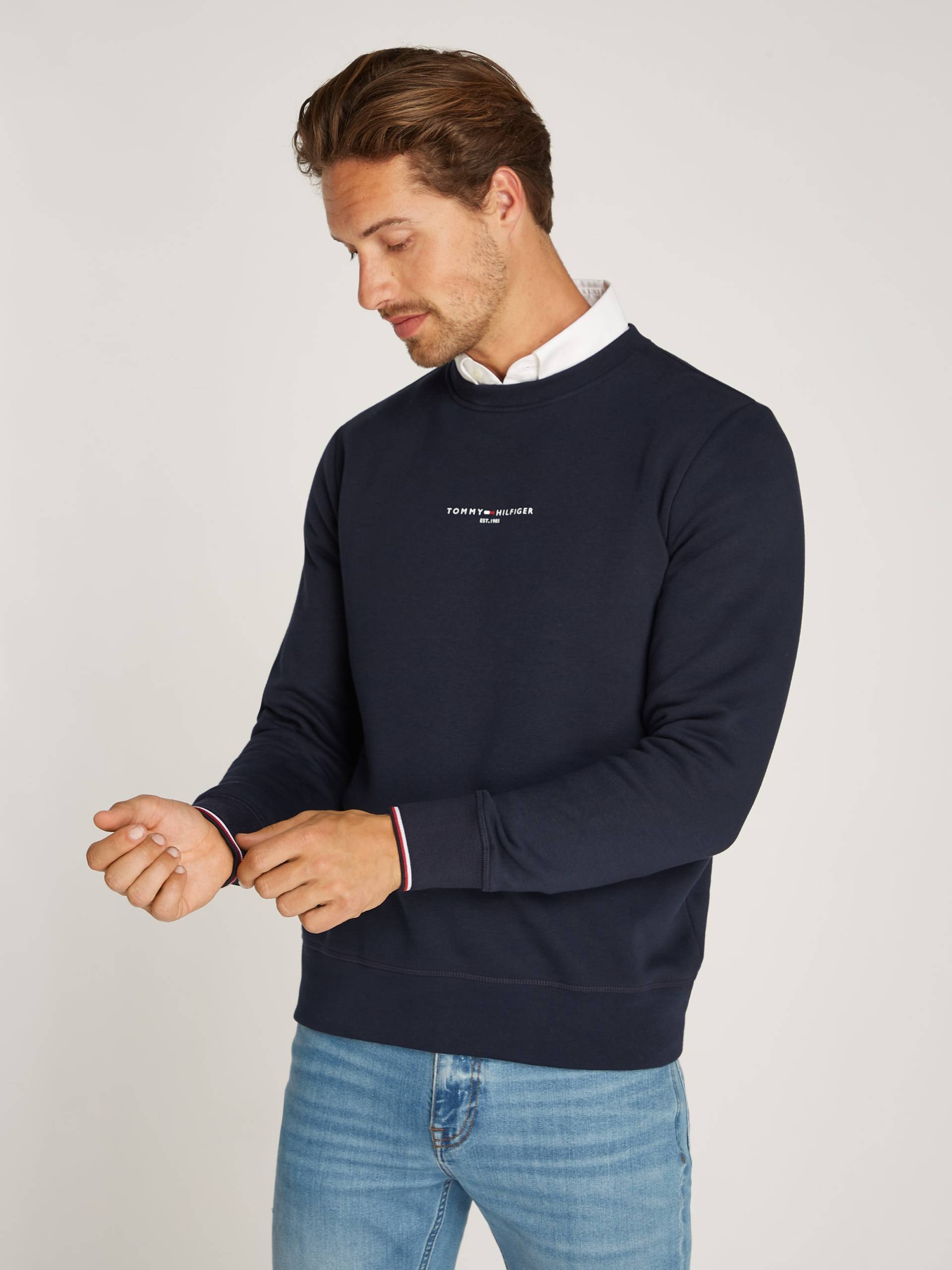 Tommy Hilfiger Sweatshirt »TOMMY LOGO TIPPED CREWNECK« von TOMMY HILFIGER