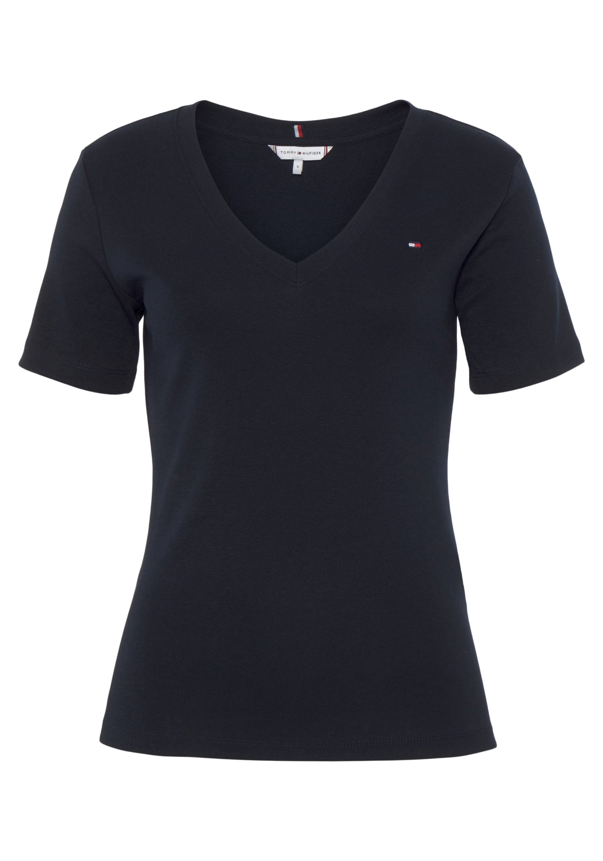 Tommy Hilfiger T-Shirt, mit Logostickerei von TOMMY HILFIGER