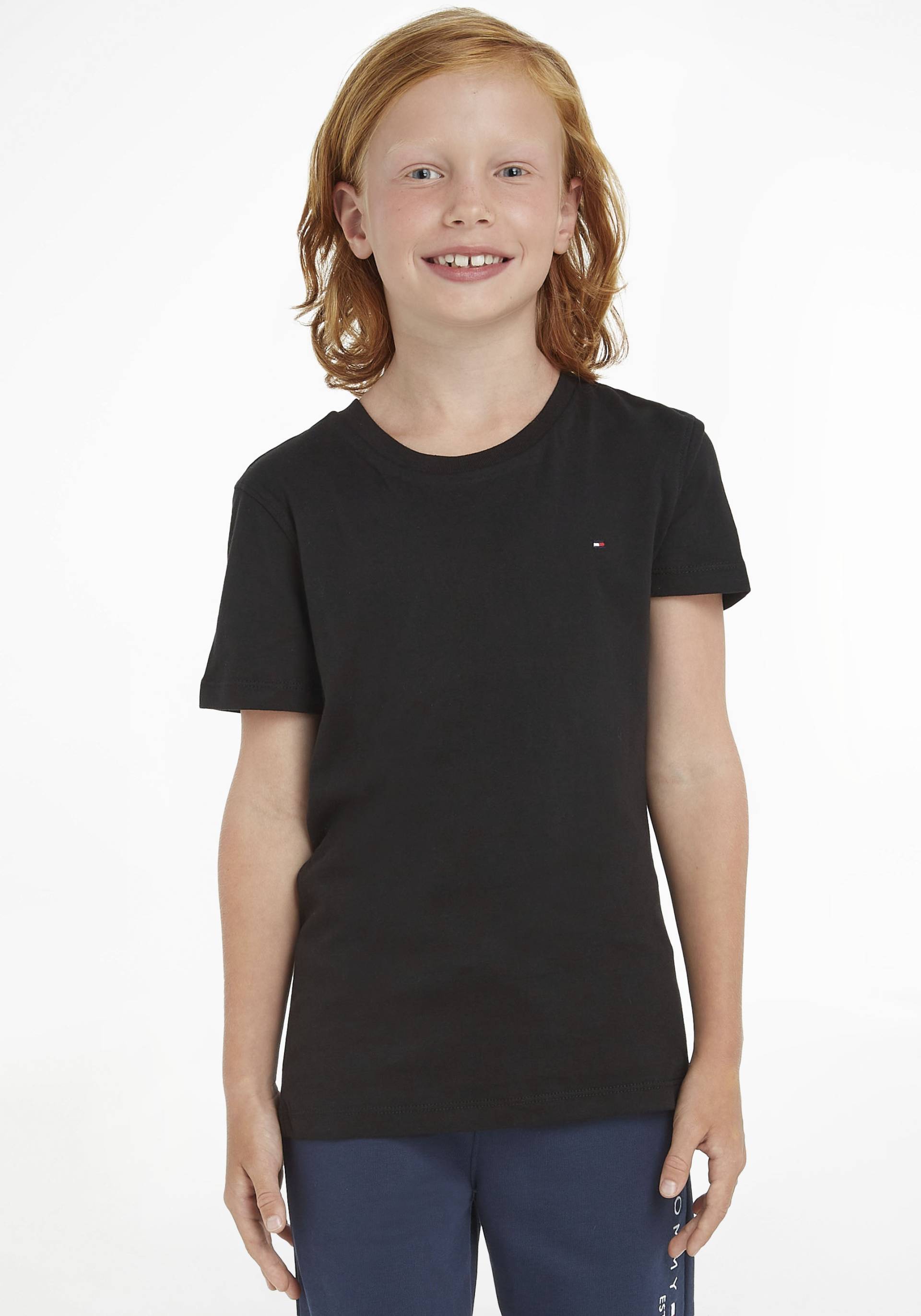 Tommy Hilfiger T-Shirt »BOYS BASIC CN KNIT«, Kinder Kids Junior MiniMe,für Jungen von TOMMY HILFIGER