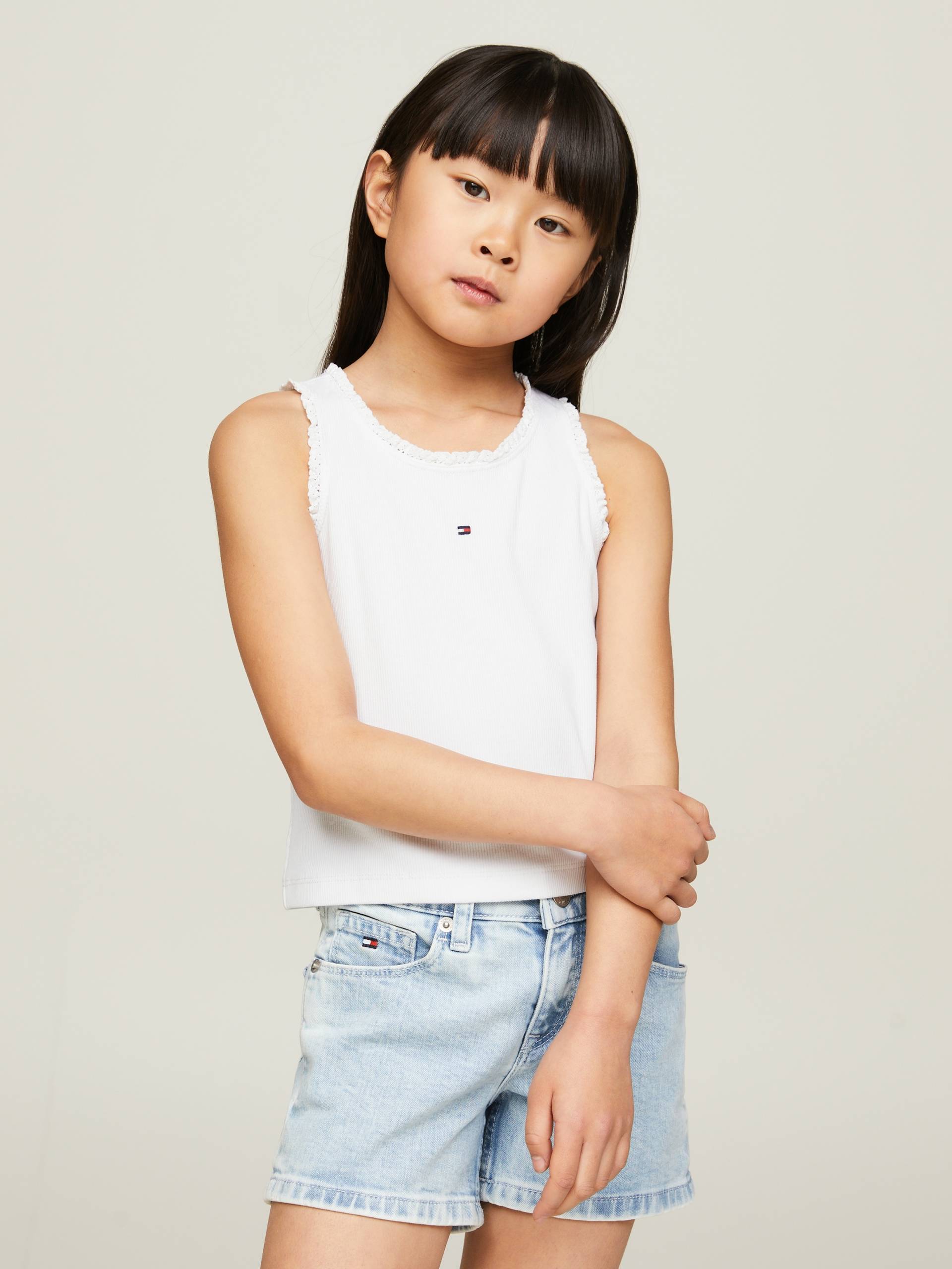 Tommy Hilfiger T-Shirt »ESSENTIAL RIB LACE TANK TOP«, Baby bis 2 Jahre von TOMMY HILFIGER