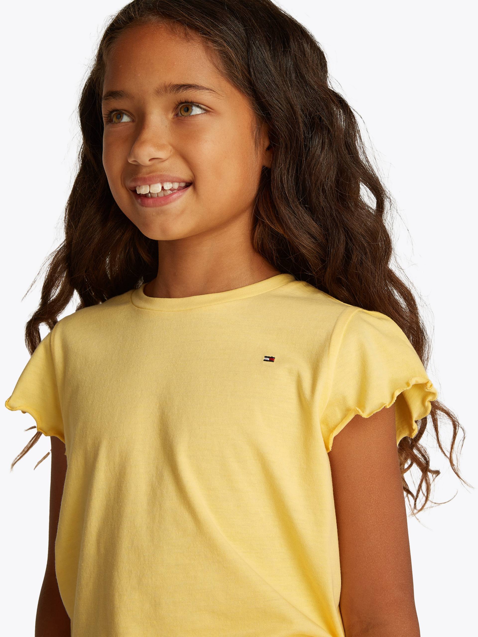 Tommy Hilfiger T-Shirt »ESSENTIAL RUFFLE SLEEVE TOP S/S«, mit gewelltem Ärmelabschluss Tommy Hilfiger T-Shirt »ESSENTIAL RUFFLE SLEEVE TOP S/S«, mit gewelltem Ärmelabschluss von TOMMY HILFIGER