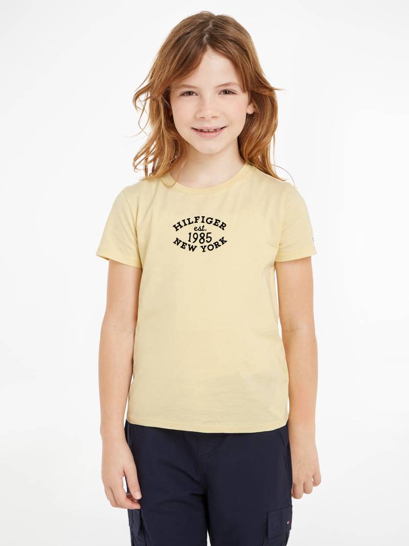 Tommy Hilfiger T-Shirt »MONOTYPE FLOCK«, Kinder bis 16 Jahre mit Logostickerei von TOMMY HILFIGER