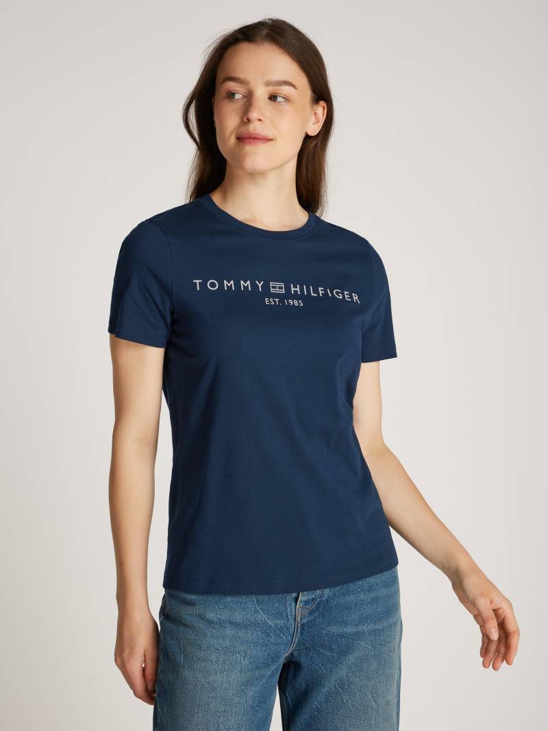 Tommy Hilfiger T-Shirt »REG CORP LOGO C-NK SS«, mit Logoschriftzug von TOMMY HILFIGER