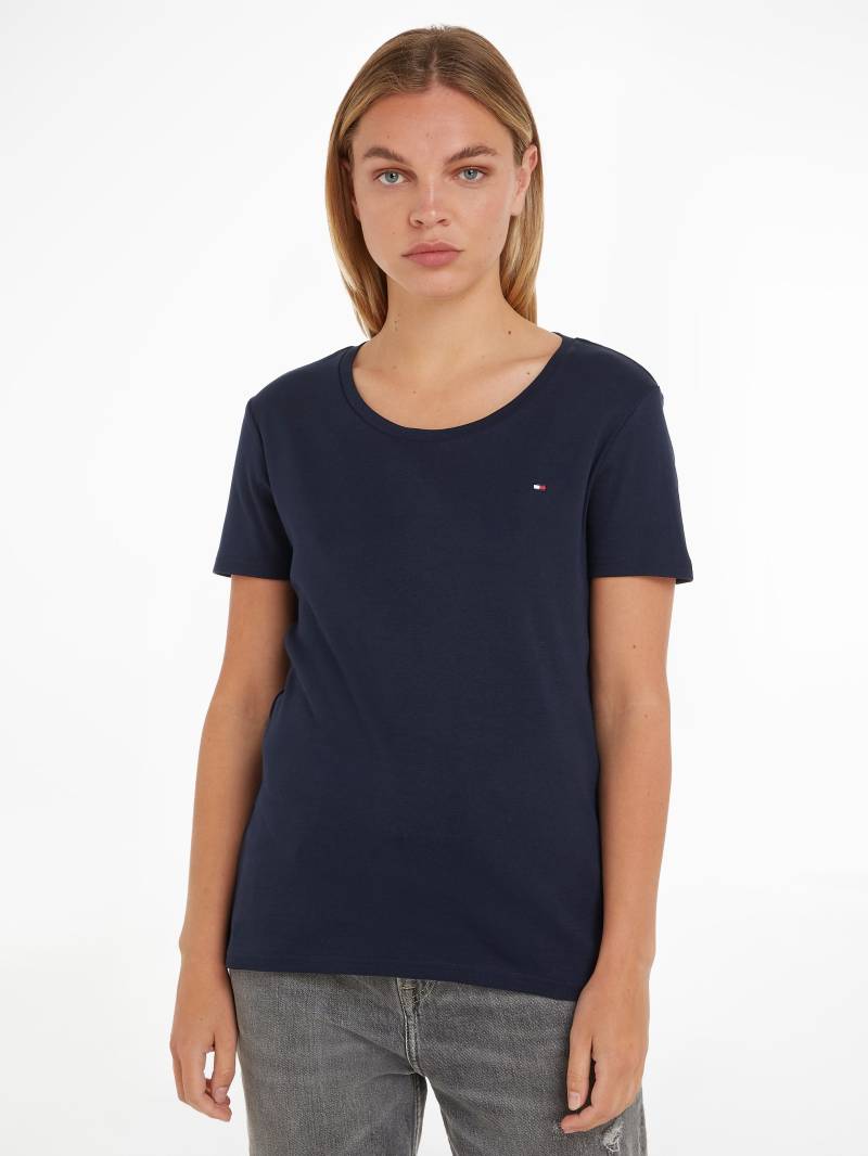 Tommy Hilfiger T-Shirt »SLIM CODY RIB C-NK SS«, mit dezenter Tommy Hilfiger Logostickerei von TOMMY HILFIGER