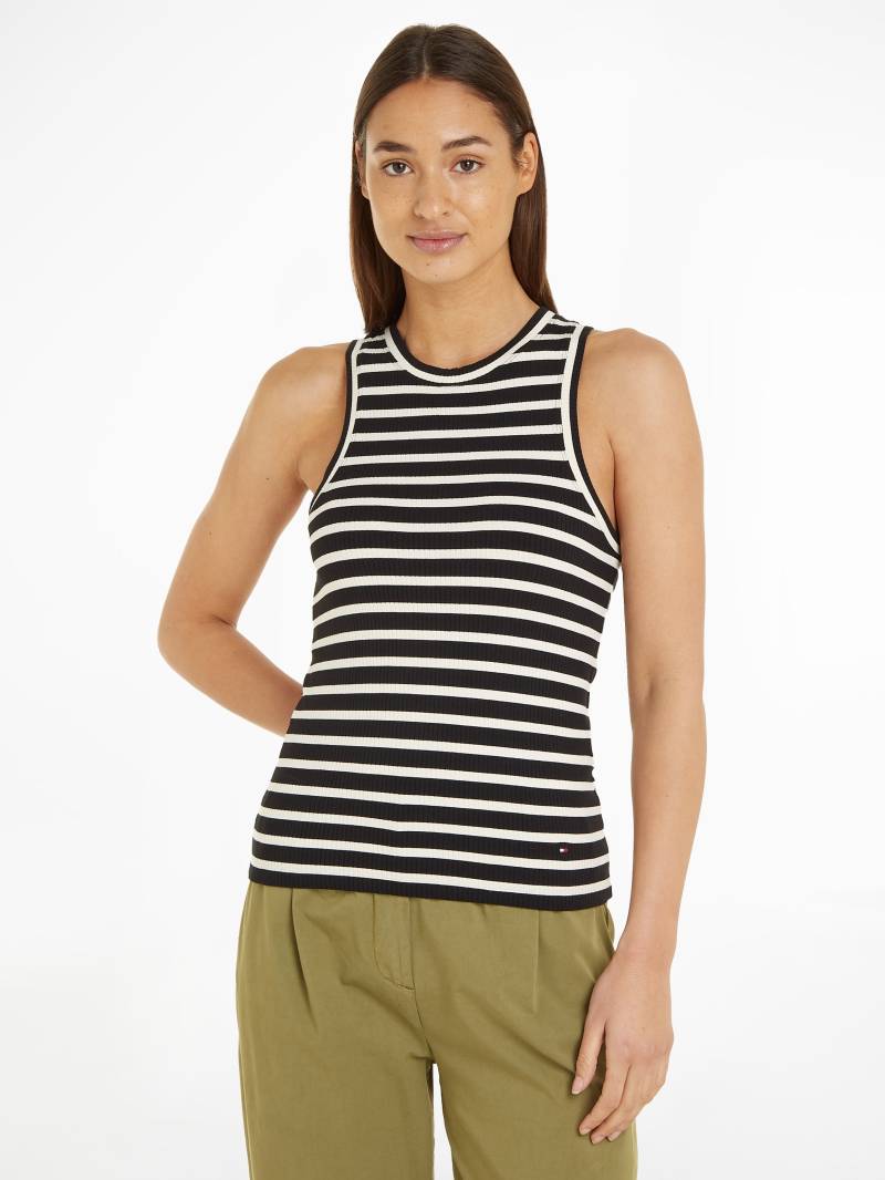 Tommy Hilfiger Tanktop »SLIM 5X2 RIB STRIPE TANK NS«, mit Logostickerei von TOMMY HILFIGER