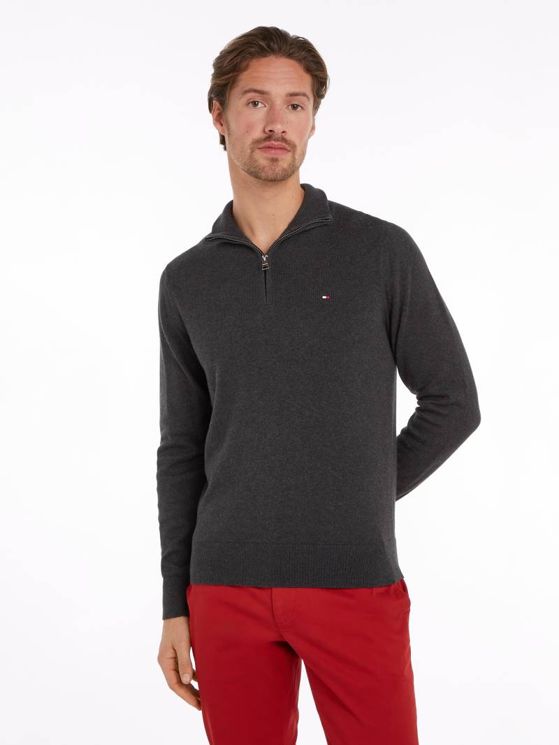 Tommy Hilfiger Troyer »PIMA ORG CTN CASHMERE ZIP MOCK« von TOMMY HILFIGER