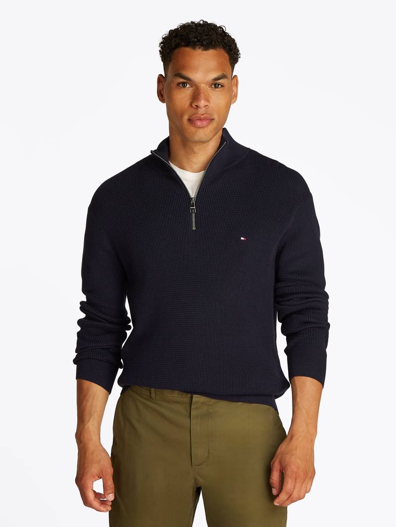 Tommy Hilfiger Troyer »RACKING STRUCTURE ZIP MOCK« von TOMMY HILFIGER