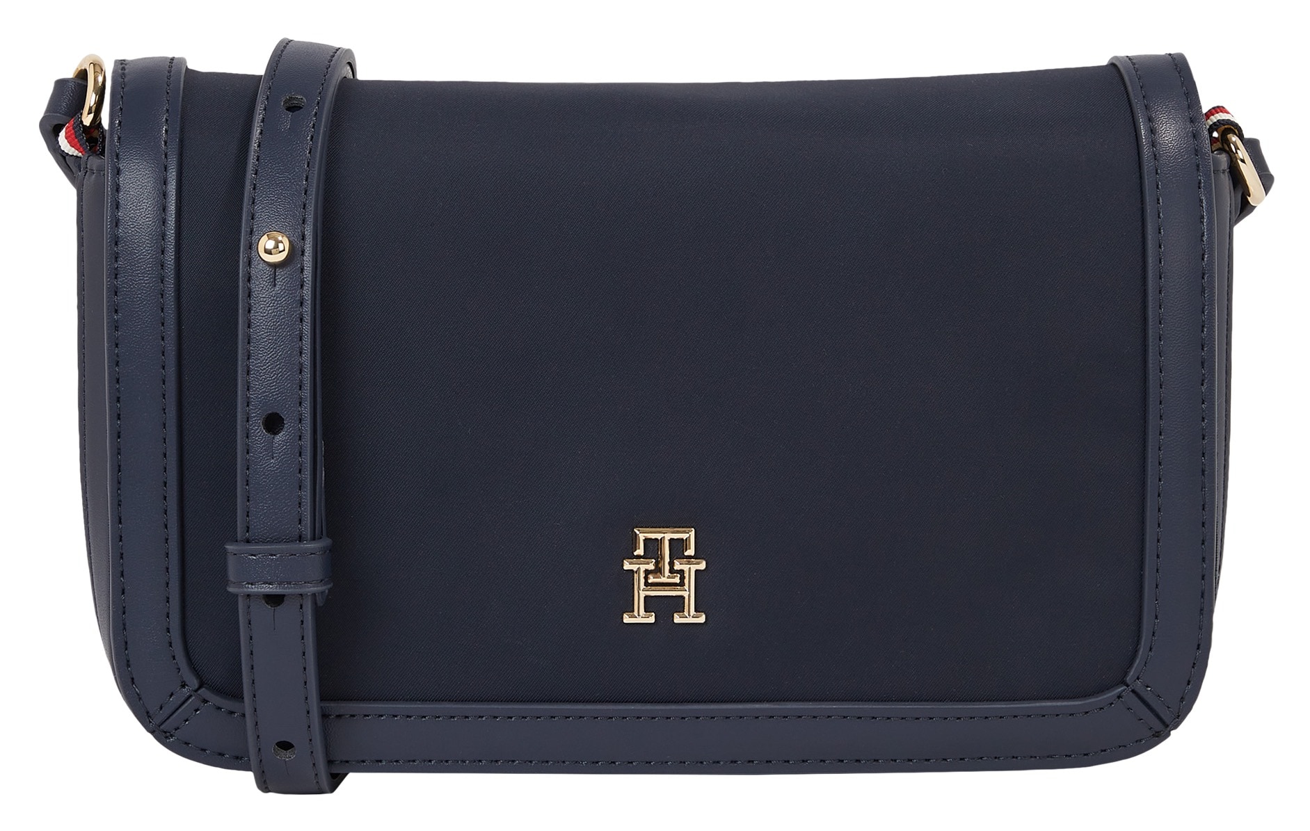 Tommy Hilfiger Umhängetasche »TH ESSENTIAL S FLAP CROSSOVER«, Handtasche Damen Tasche Damen Schultertasche Recycelte Materialien von TOMMY HILFIGER