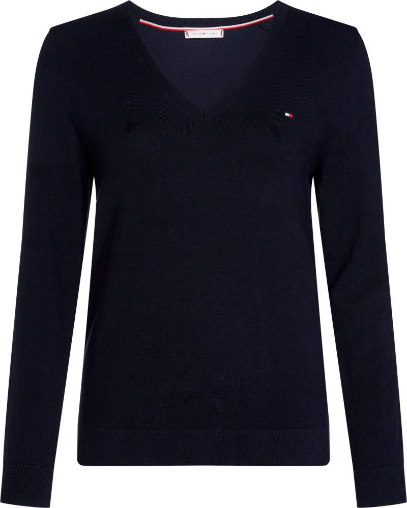 Tommy Hilfiger V-Ausschnitt-Pullover »CO JERSEY STITCH V-NK SWEATER« von TOMMY HILFIGER