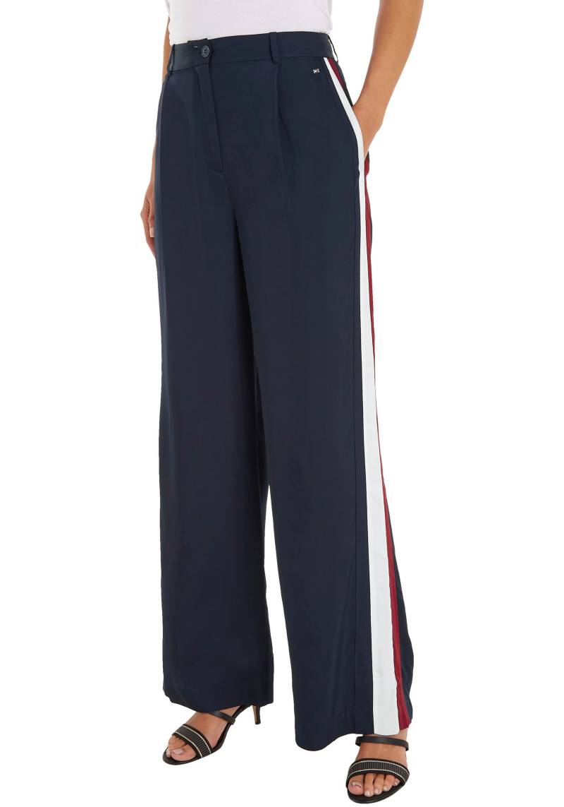 Tommy Hilfiger Webhose »WIDE LEG PIECED GBL STP PANTS«, mit Global Stripe an der Seitennaht von TOMMY HILFIGER