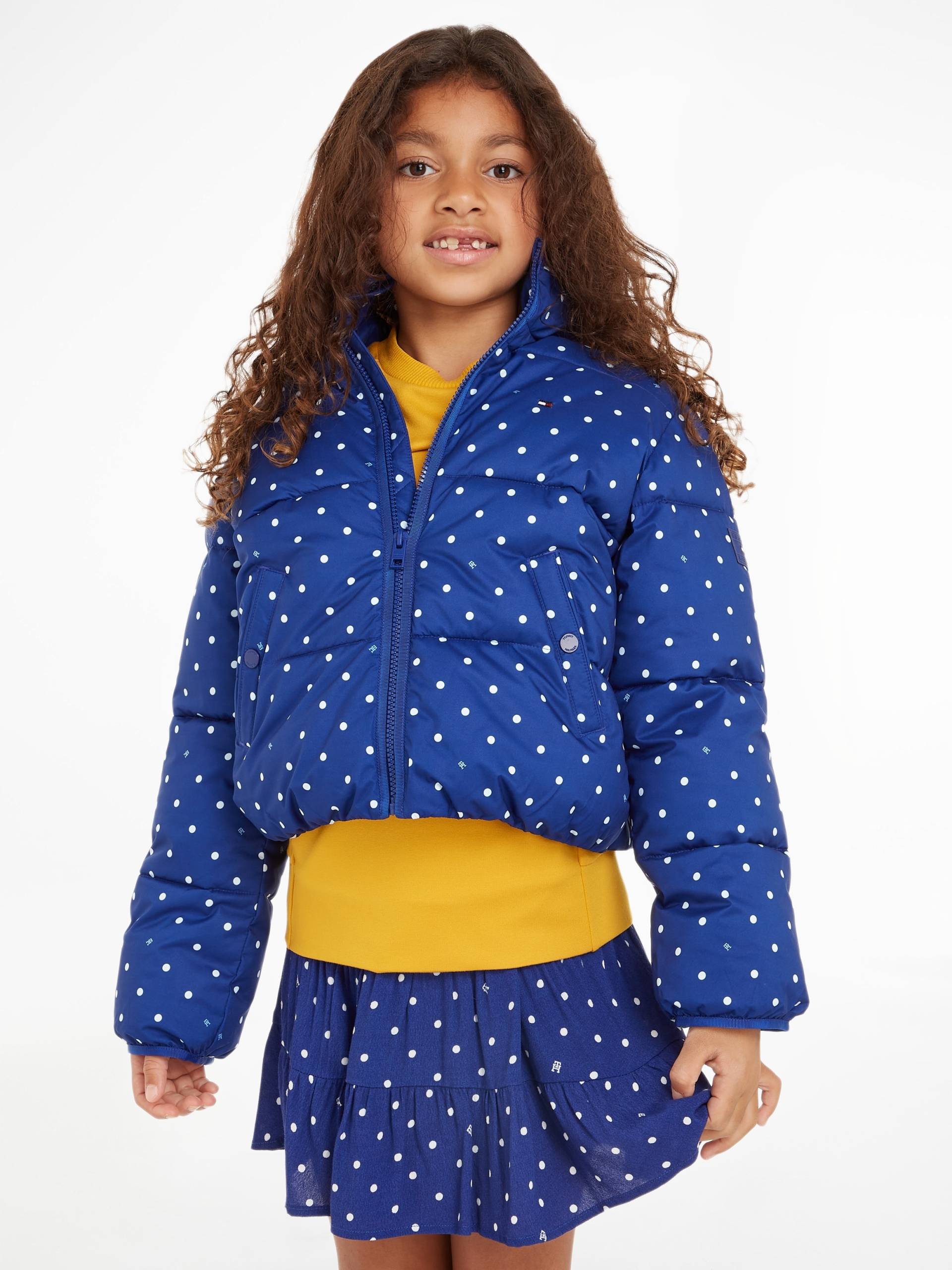 Tommy Hilfiger Winterjacke »ALLOVER PRINTED PUFFER JACKET«, Kinder Kids Junior MiniMe,mit allover Tupfendessin von TOMMY HILFIGER