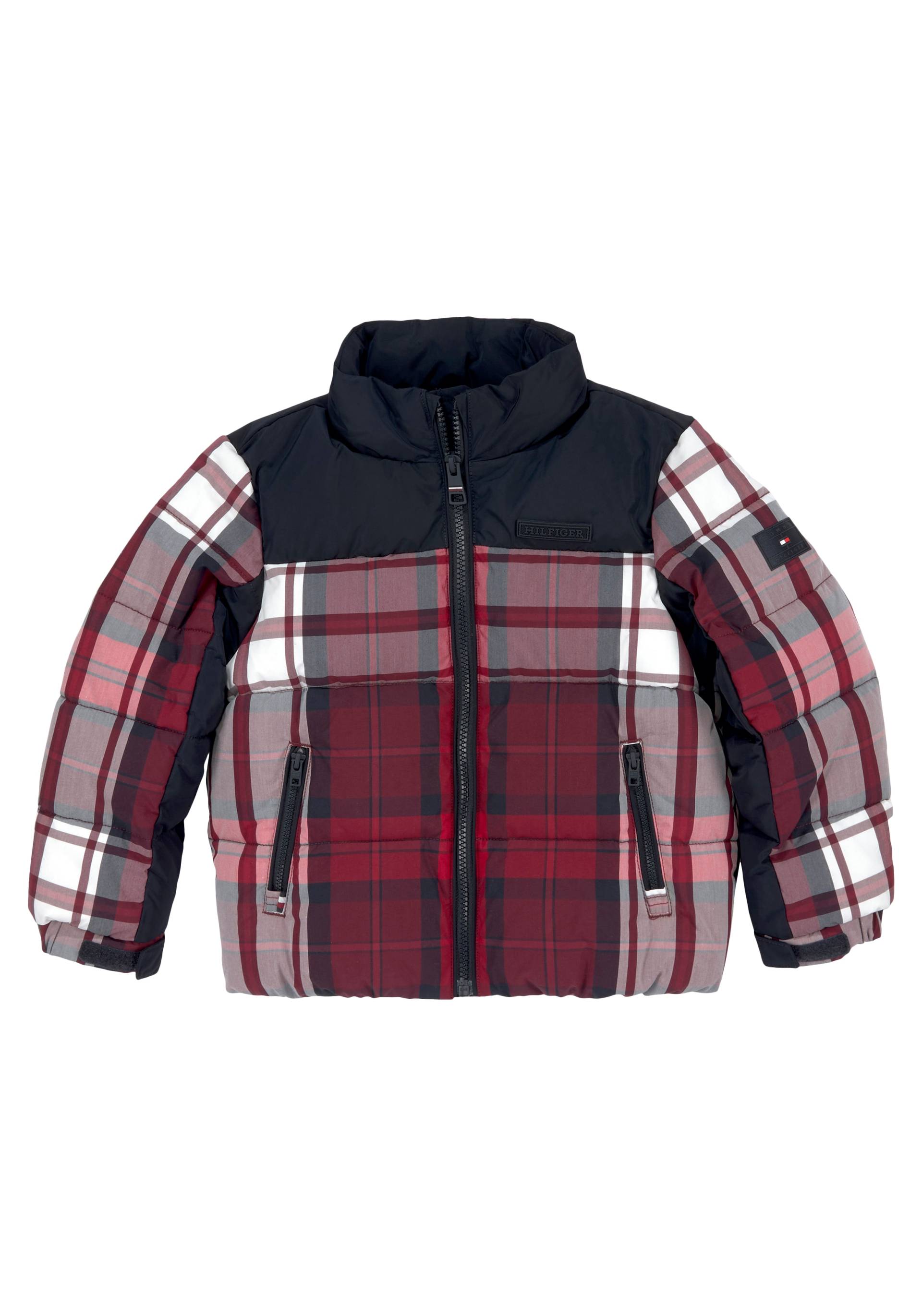 Tommy Hilfiger Winterjacke »NEW YORK CHECK PUFFER JACKET«, ohne Kapuze, für Jungen von TOMMY HILFIGER