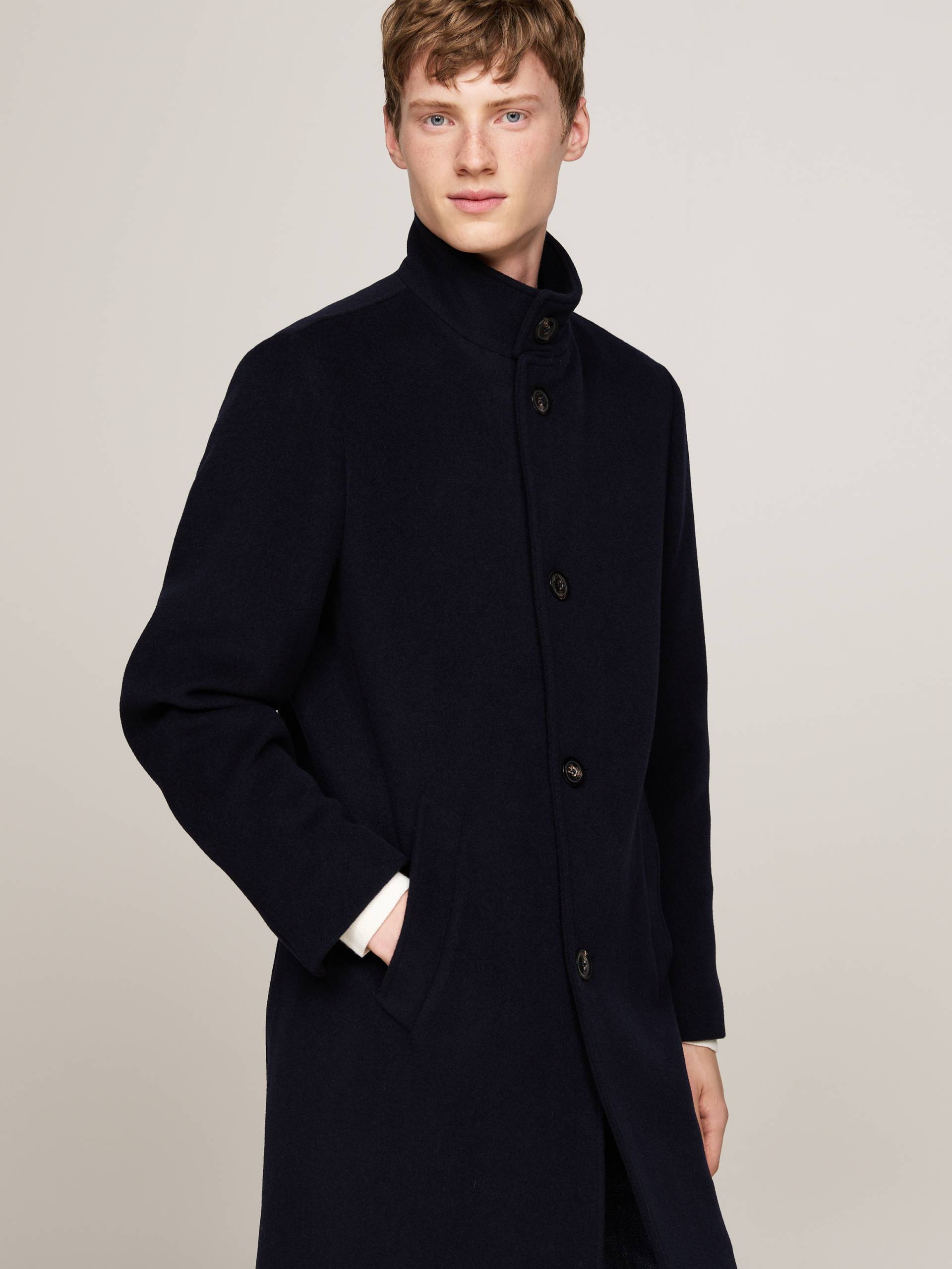 Tommy Hilfiger Wollmantel »DC STAND COLLAR WOOL MIX COAT« von TOMMY HILFIGER