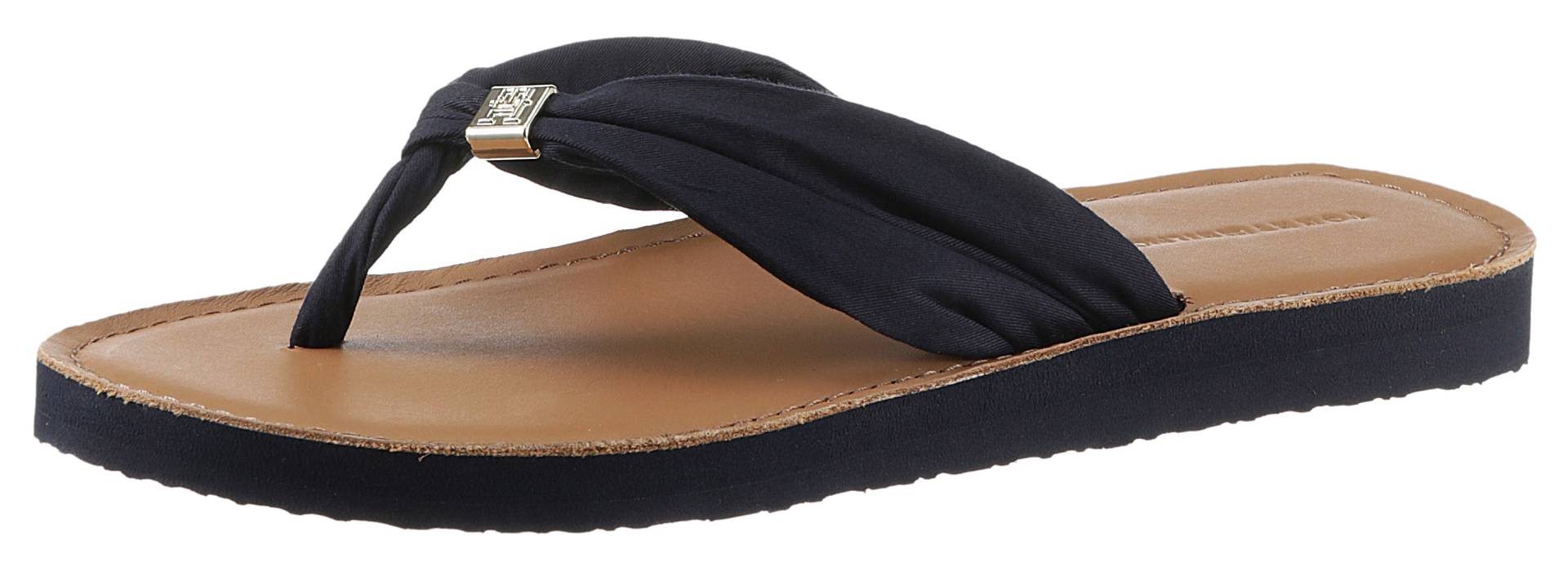 Tommy Hilfiger Zehentrenner »TH ELEVATED BEACH SANDAL«, Sommerschuh, Schlappen mit Label von TOMMY HILFIGER