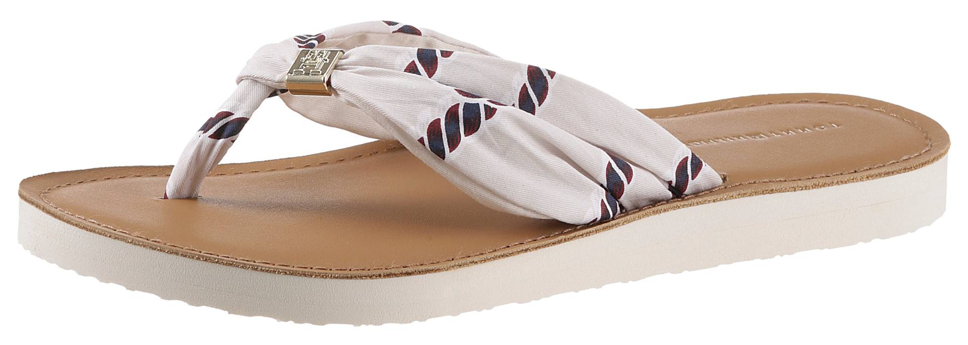 Tommy Hilfiger Zehentrenner »TH ELEVATED BEACH SANDAL PRINT«, mit bedruckten Bandagen von TOMMY HILFIGER