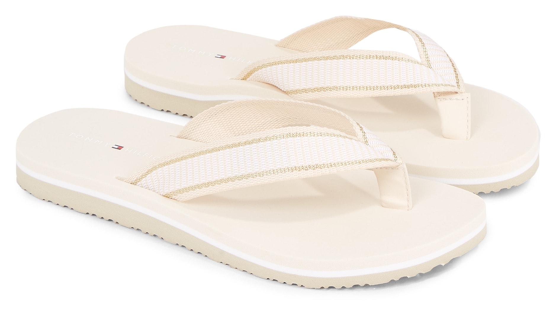 Tommy Hilfiger Zehentrenner »TH WEBBING FLIP FLOP«, für Bad und Strand super geeignet von TOMMY HILFIGER