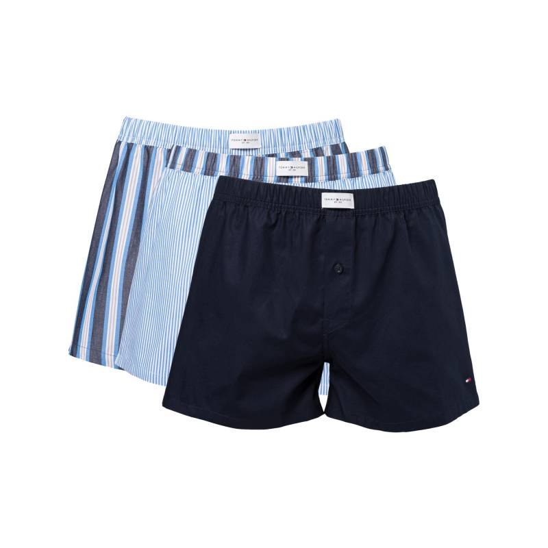 Triopack, Boxershorts Herren Blau M von TOMMY HILFIGER