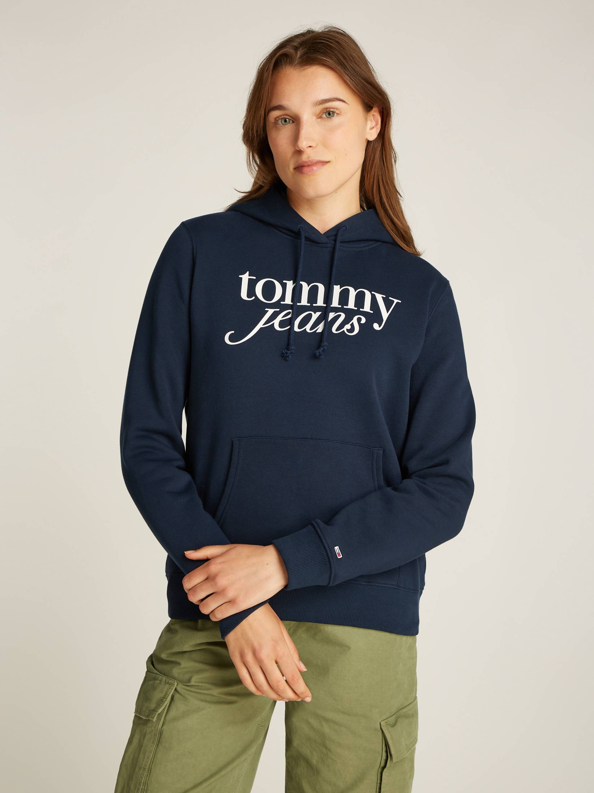 Tommy Jeans Curve Kapuzensweatshirt »TJW REG ESS LOGO HOODIE EXT«, in Grossen Grössen, Kapuze, Logo-Flag von TOMMY JEANS Curve