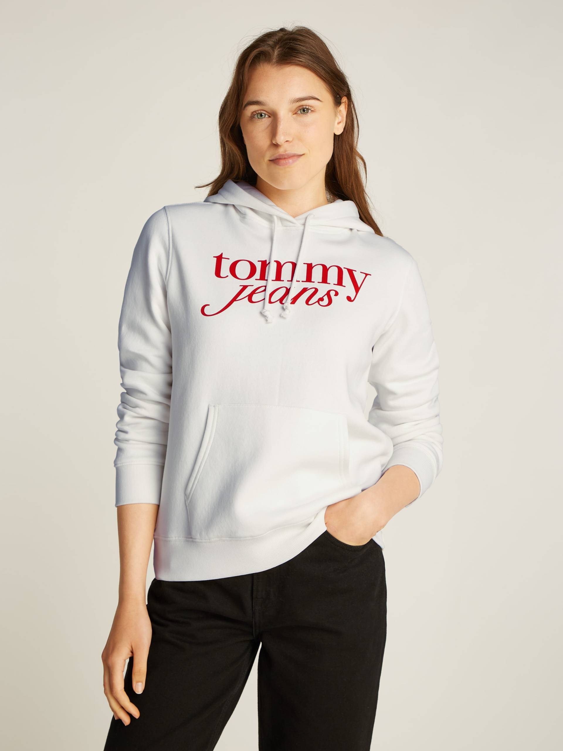 Tommy Jeans Curve Kapuzensweatshirt »TJW REG ESS LOGO HOODIE EXT«, in Grossen Grössen, Kapuze, Logo-Flag von TOMMY JEANS Curve