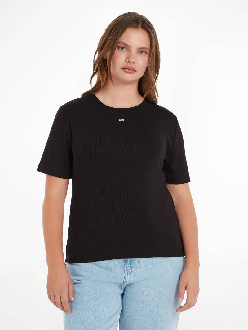 Tommy Jeans Curve Rundhalsshirt »TJW CRV BBY ESSENTIAL RIB SS«, PLUS SIZE CURVE,mit Tommy Jeans-Logostickerei von TOMMY JEANS Curve