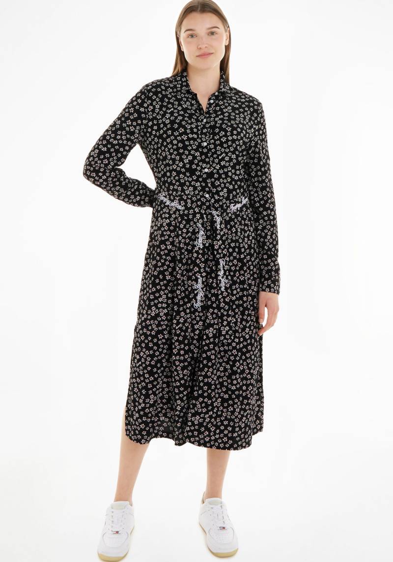 Tommy Jeans Curve Shirtkleid »TJW DITSY BELTED MIDI DRESS EXT«, mit allover Millefleur & Logo Print von TOMMY JEANS Curve