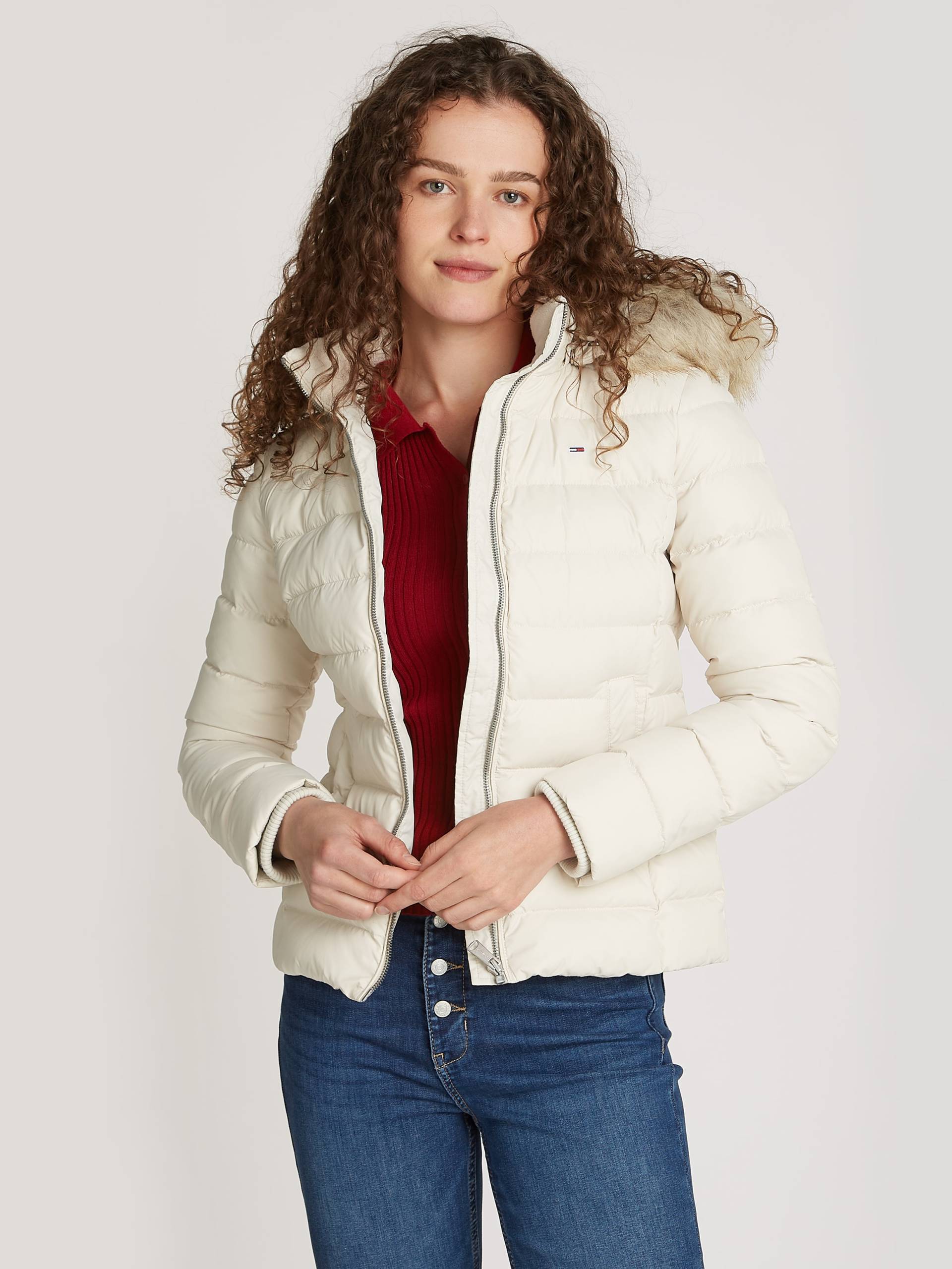 Tommy Jeans Curve Steppjacke »TJW BASIC HOODED DOWN JACKET EXT«, mit Kapuze, in Grossen Grössen, mit Kapuze von TOMMY JEANS Curve