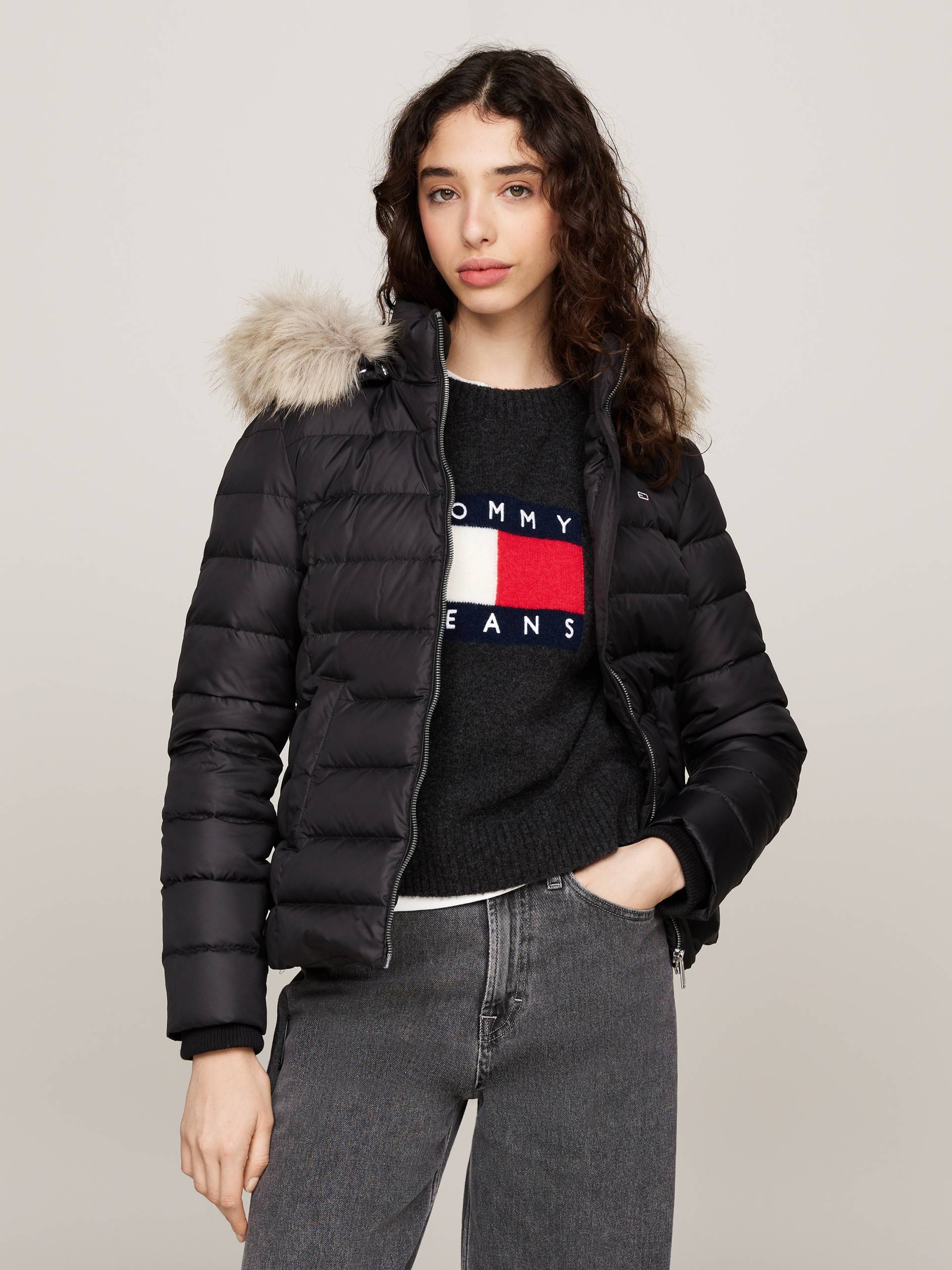 Tommy Jeans Curve Steppjacke »TJW BASIC HOODED DOWN JACKET EXT«, mit Kapuze, in Grossen Grössen, mit Kapuze von TOMMY JEANS Curve