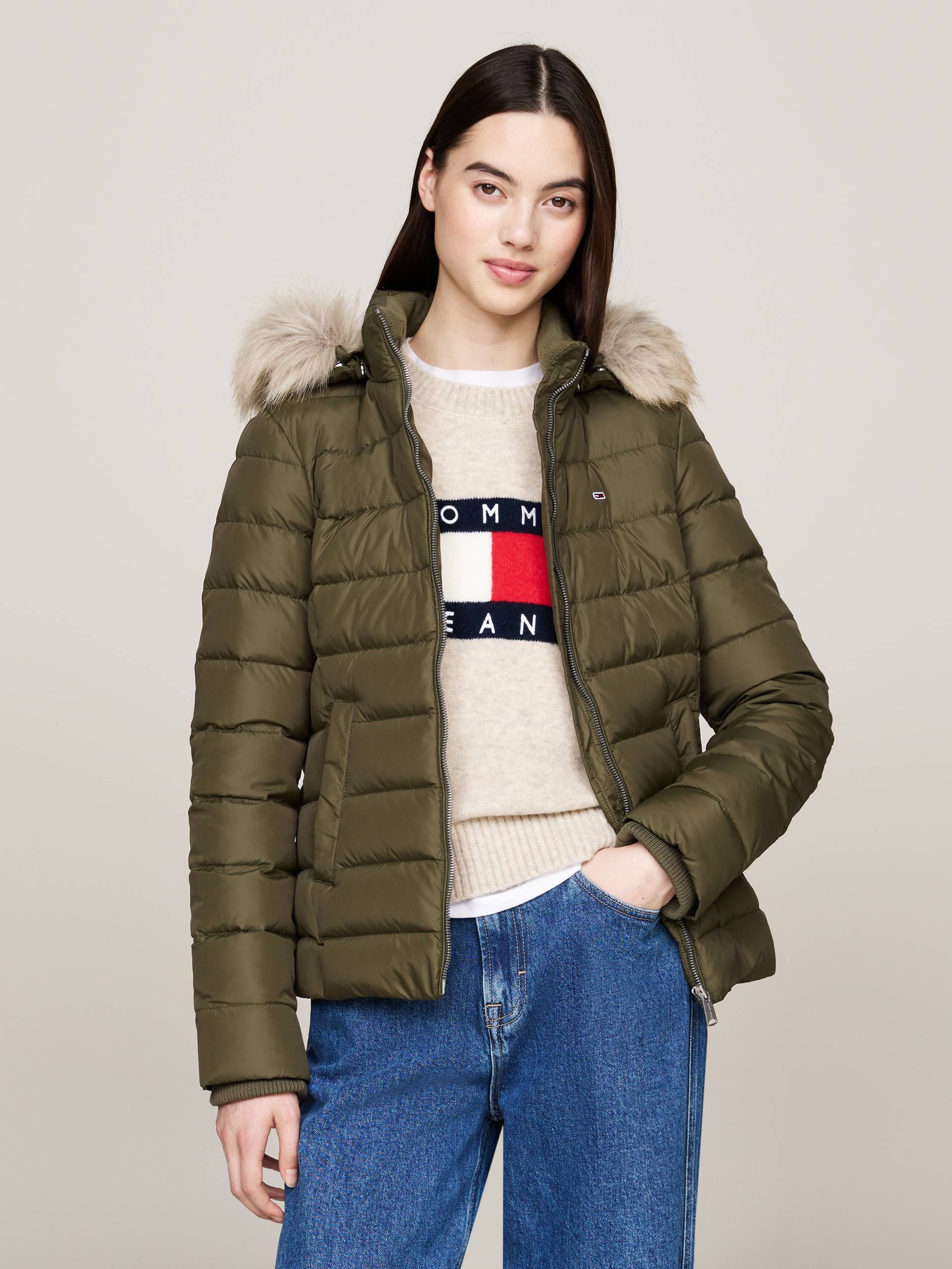 Tommy Jeans Curve Steppjacke »TJW BASIC HOODED DOWN JACKET EXT«, mit Kapuze, in Grossen Grössen, mit Kapuze von TOMMY JEANS Curve