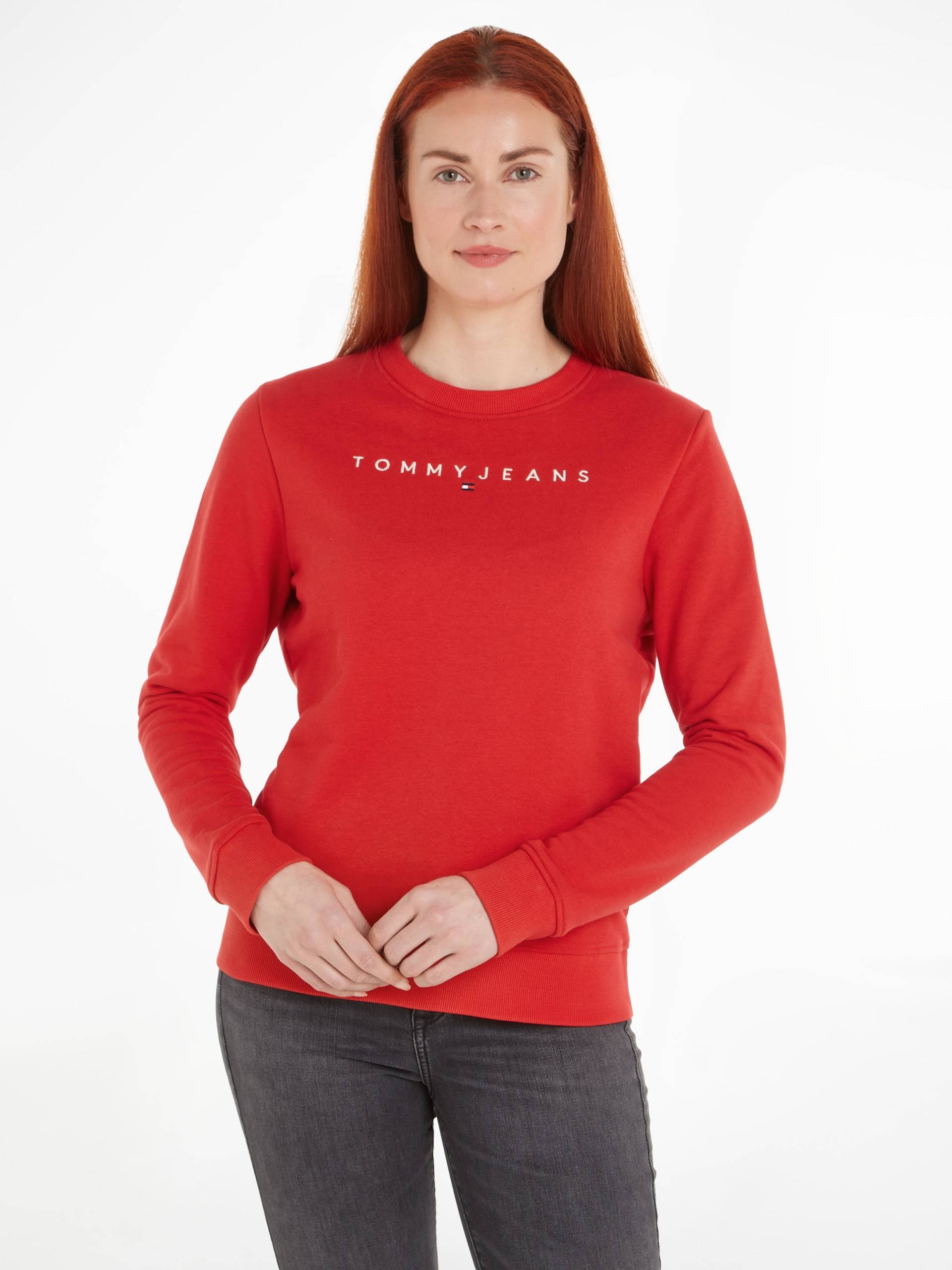 Tommy Jeans Curve Sweatshirt »TJW REG LINEAR CREW EXT«, in Grossen Grössen mit Logoschriftzug von TOMMY JEANS Curve