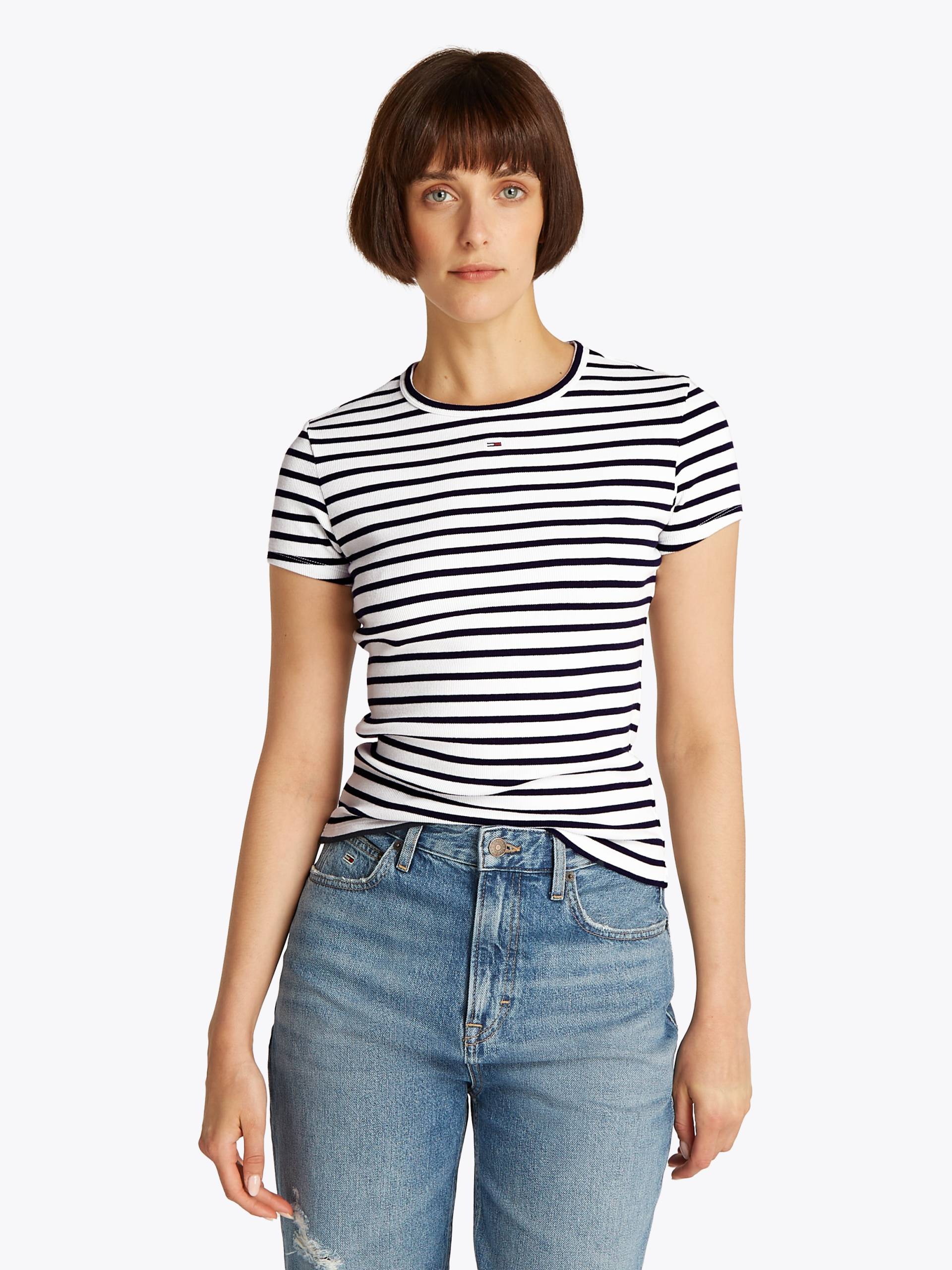 Tommy Jeans Curve T-Shirt »Slim Essential Rib«, Grosse Grössen von TOMMY JEANS Curve