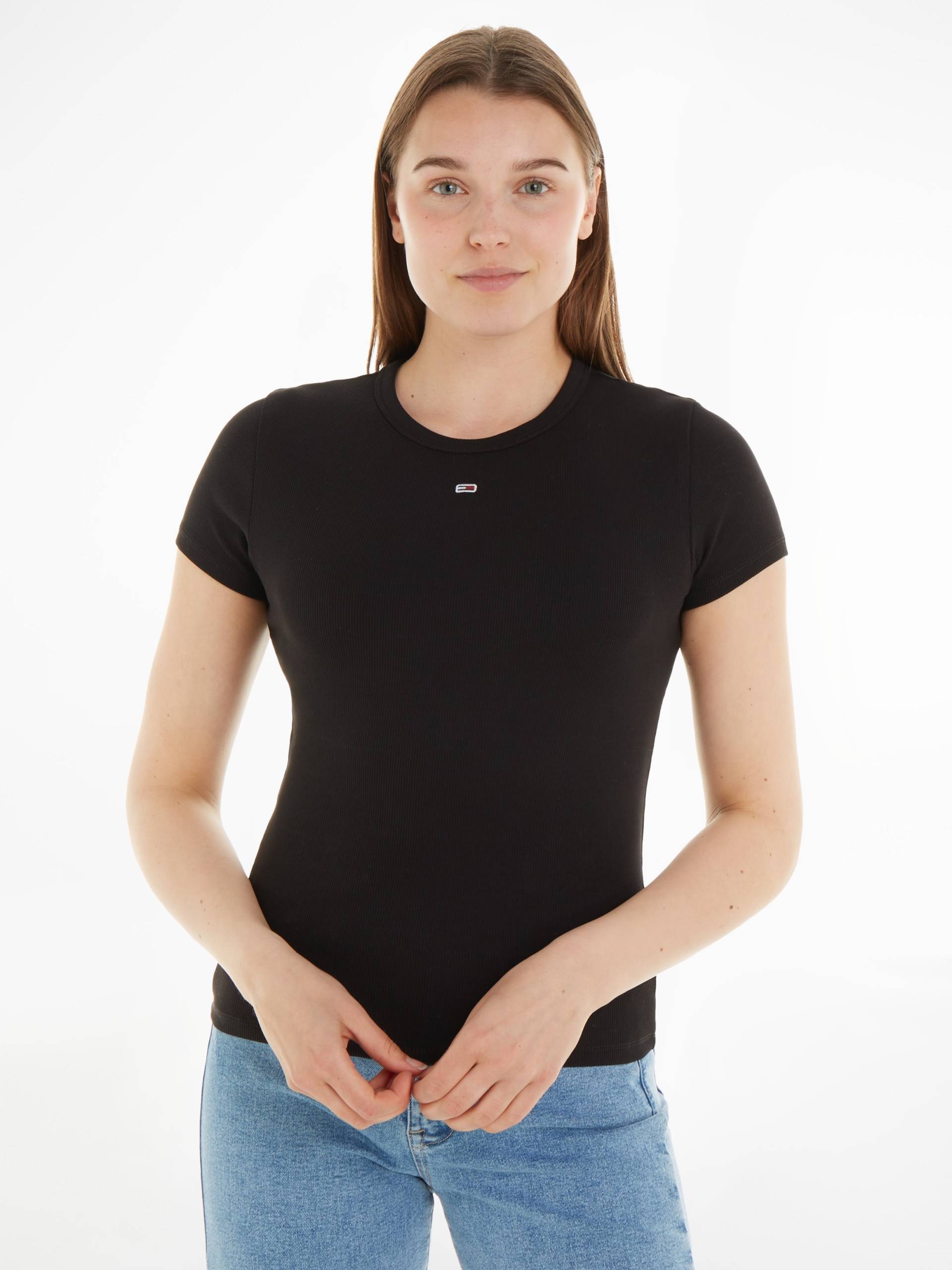 Tommy Jeans Curve T-Shirt »Slim Essential Rib«, Grosse Grössen von TOMMY JEANS Curve