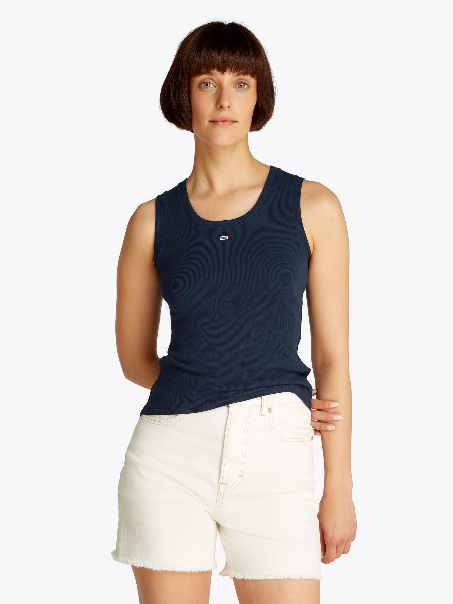 Tommy Jeans Curve Tanktop »TJW ESSENTIAL RIB TANK EXT«, in Grossen Grössen, Rippware von TOMMY JEANS Curve