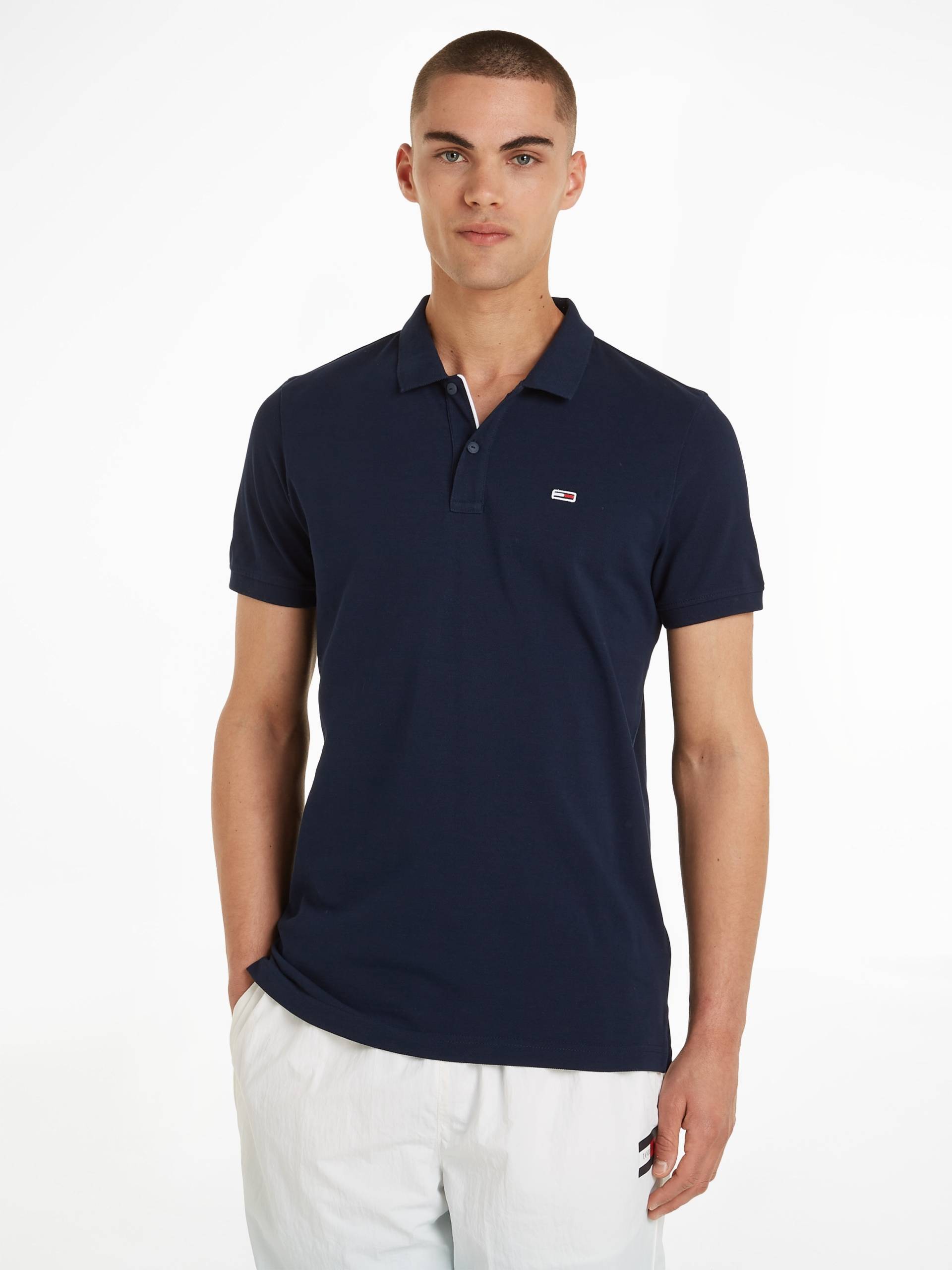 Tommy Jeans Plus Poloshirt »TJM SLIM PLACKET POLO EXT«, Grosse Grössen mit Logostickerei von TOMMY JEANS Plus